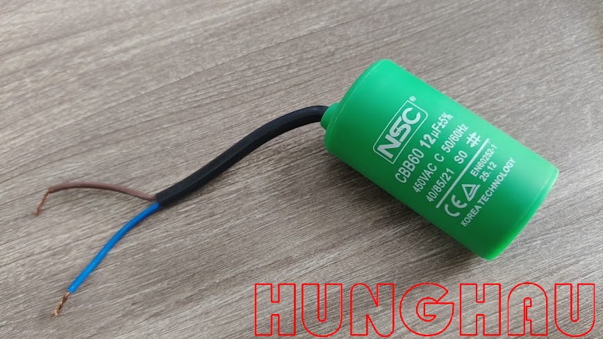 Tụ điện ngậm CBB60 12uF 450V cho motor cổng và motor cửa cuốn