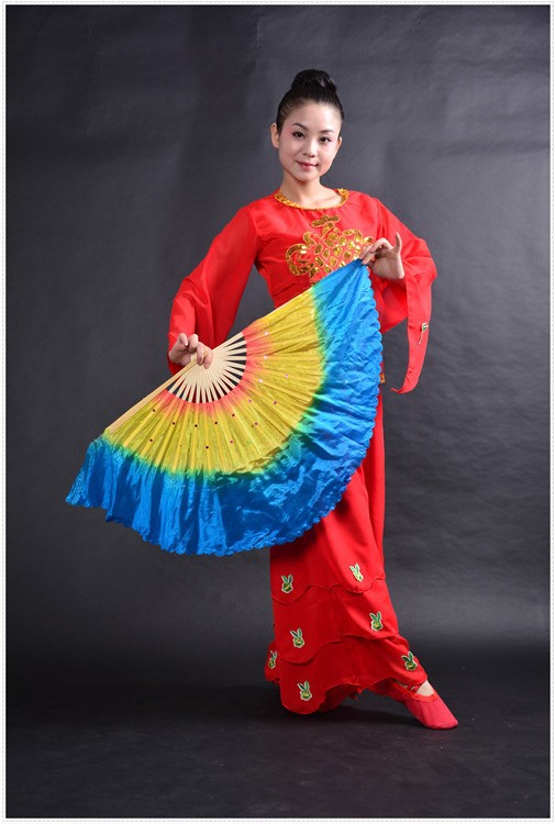 Quạt 3 màu tua xanh dương