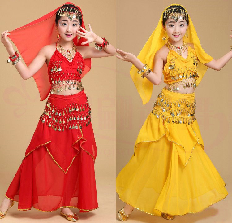 Mua Trang phục múa Ấn Độ người lớn mẫu Váy kết hợp Áo yếm  Đỏ tại Trang  phục biểu diễn Dũng Trum
