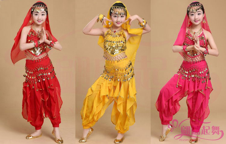 Váy múa Ấn độ trẻ em Quần khế - Áo yếm