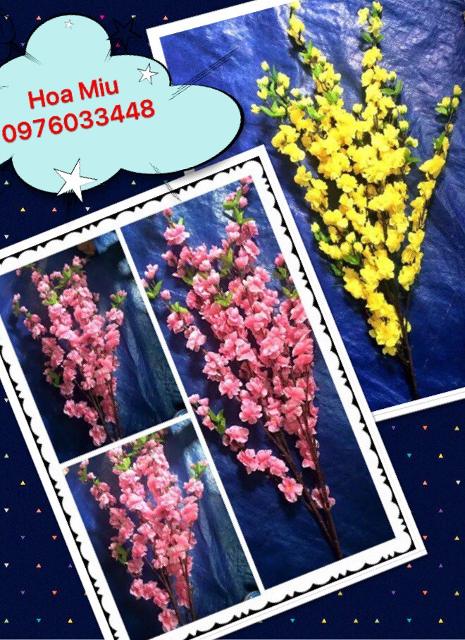 Cành hoa lụa