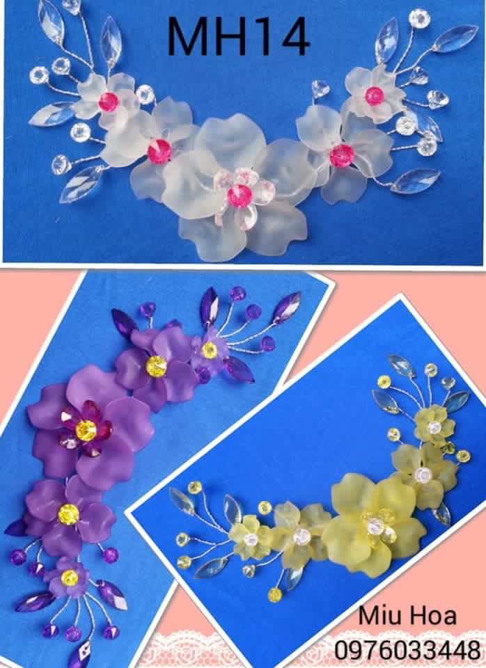 Mẫu cài đầu pha lê MH14