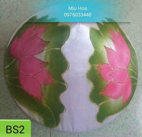 Bọc nón đôi sen nền trắng