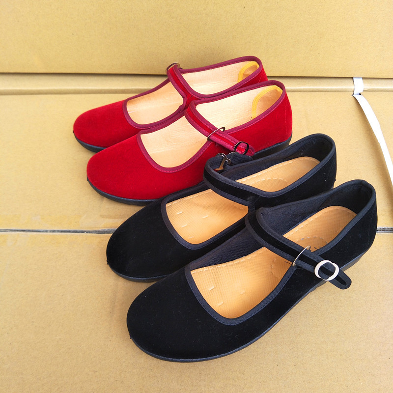 Giày nhung bệt đen (3cm)