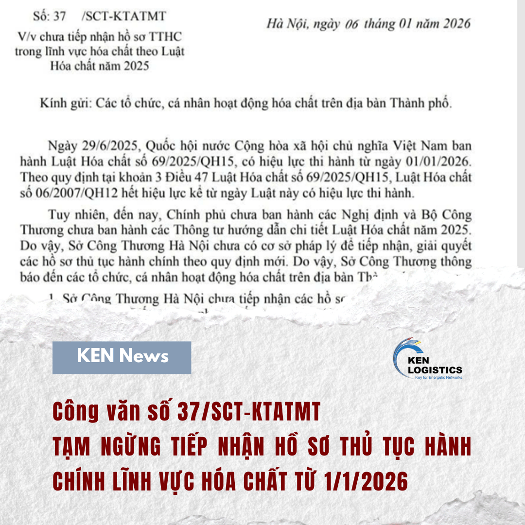 CV SỐ 37/SCT-KTATMT  HÀ NỘI TẠM NGỪNG TIẾP NHẬN HỒ SƠ TTHC LĨNH VỰC HÓA CHẤT TỪ 1/1/2026.