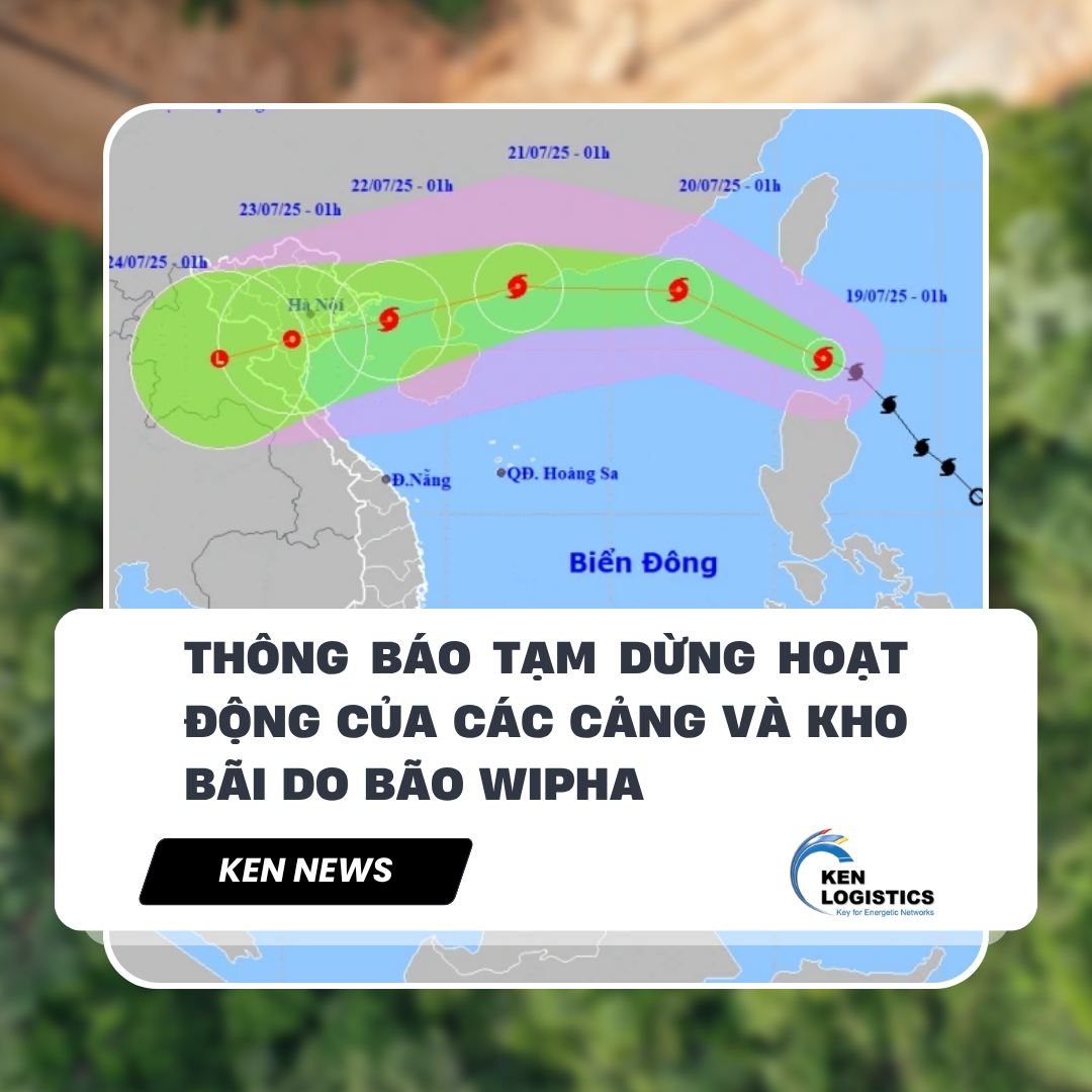 THÔNG BÁO TẠM DỪNG HOẠT ĐỘNG CỦA CÁC CẢNG VÀ KHO BÃI DO BÃO WIPHA