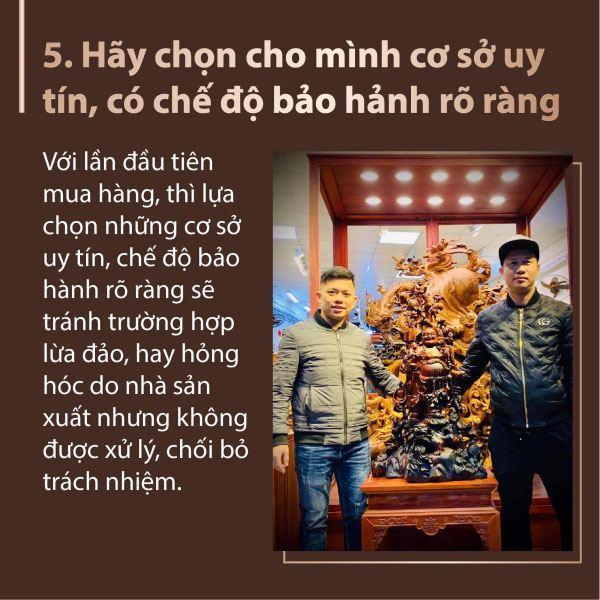 Đồ Gỗ Mạnh Sơn là cơ sở bán đồ gỗ phong thuỷ uy tín, có bảo hành