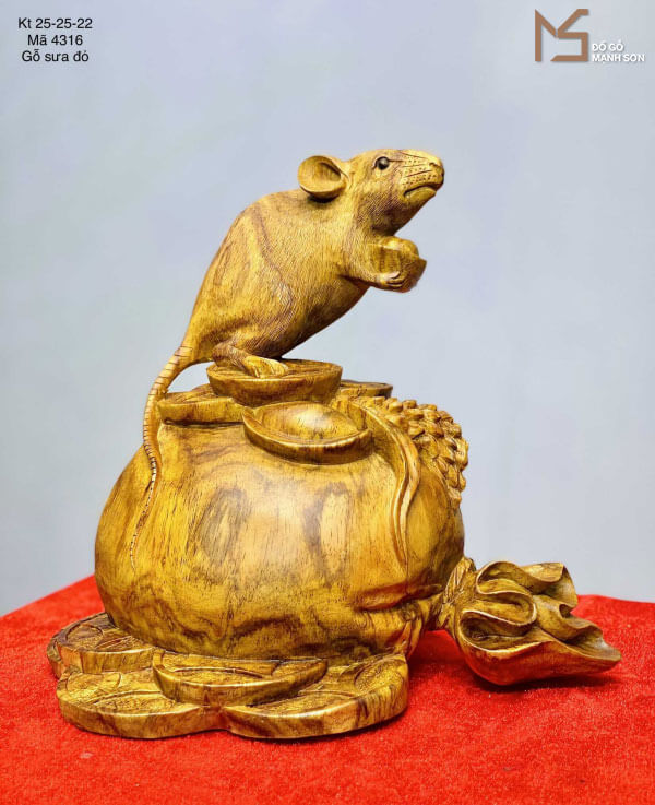 Tượng chuột phong thuỷ tại Đồ Gỗ Mạnh Sơn