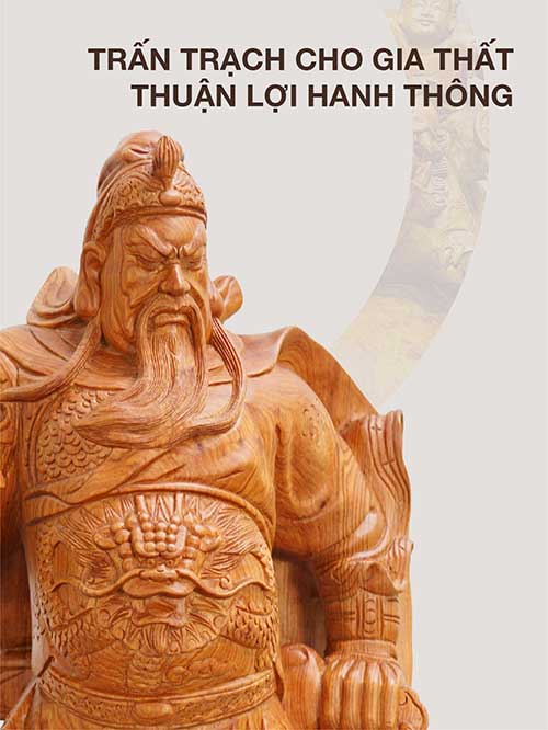 Tượng gỗ Quan Công để phòng khách