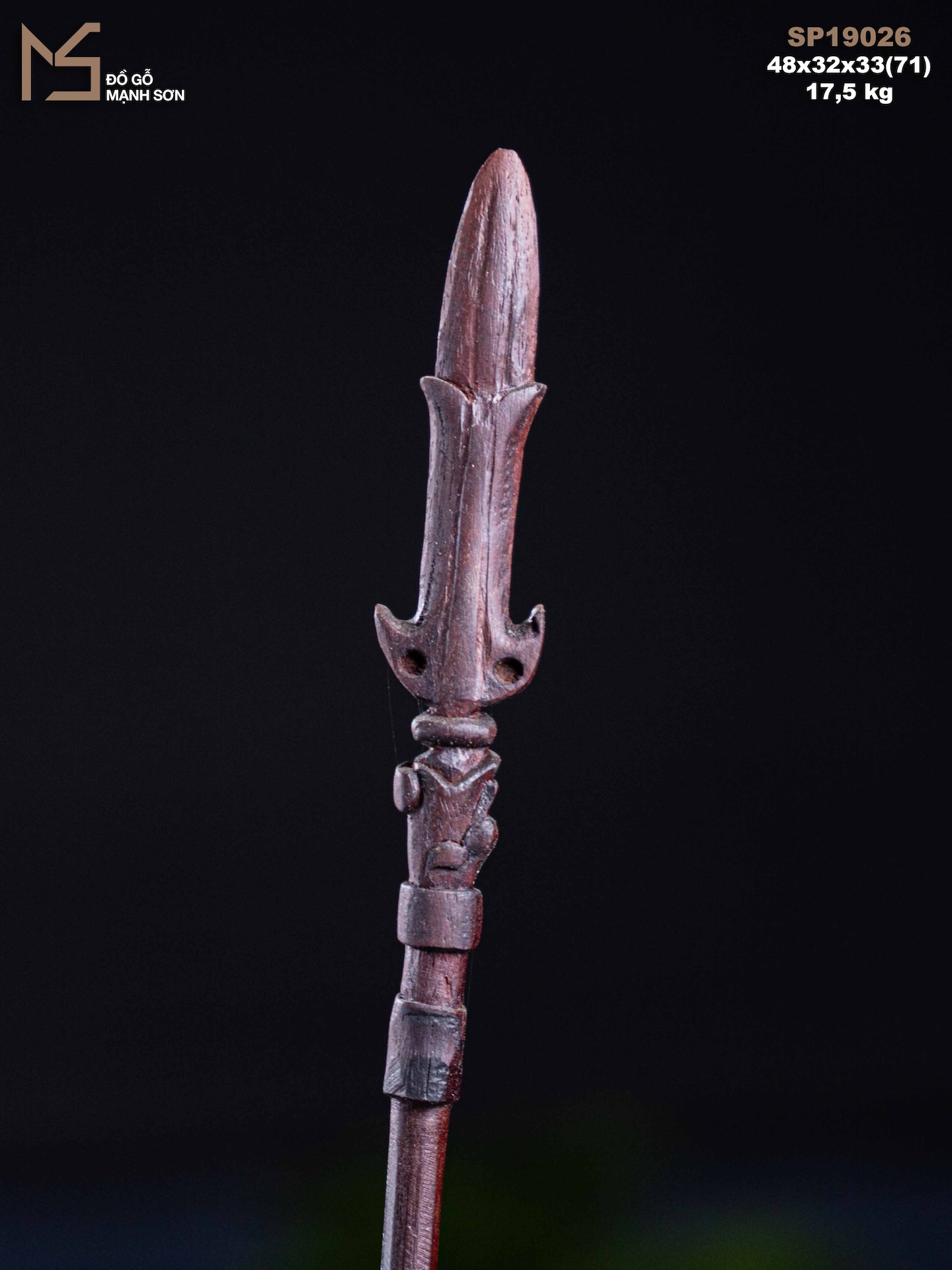 TƯỢNG TAM VỊ ANH HÙNG - GỖ TỬ ĐÀN