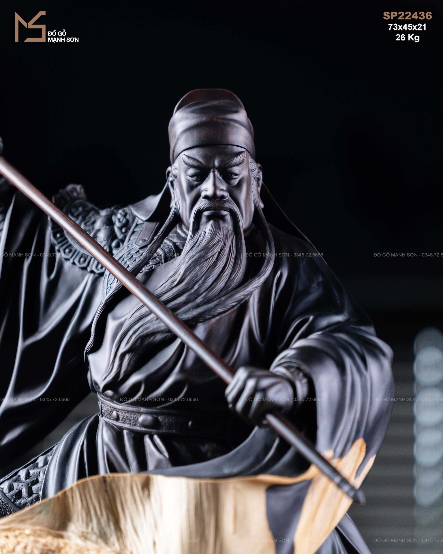 TƯỢNG QUAN CÔNG - GỖ NU MUN
