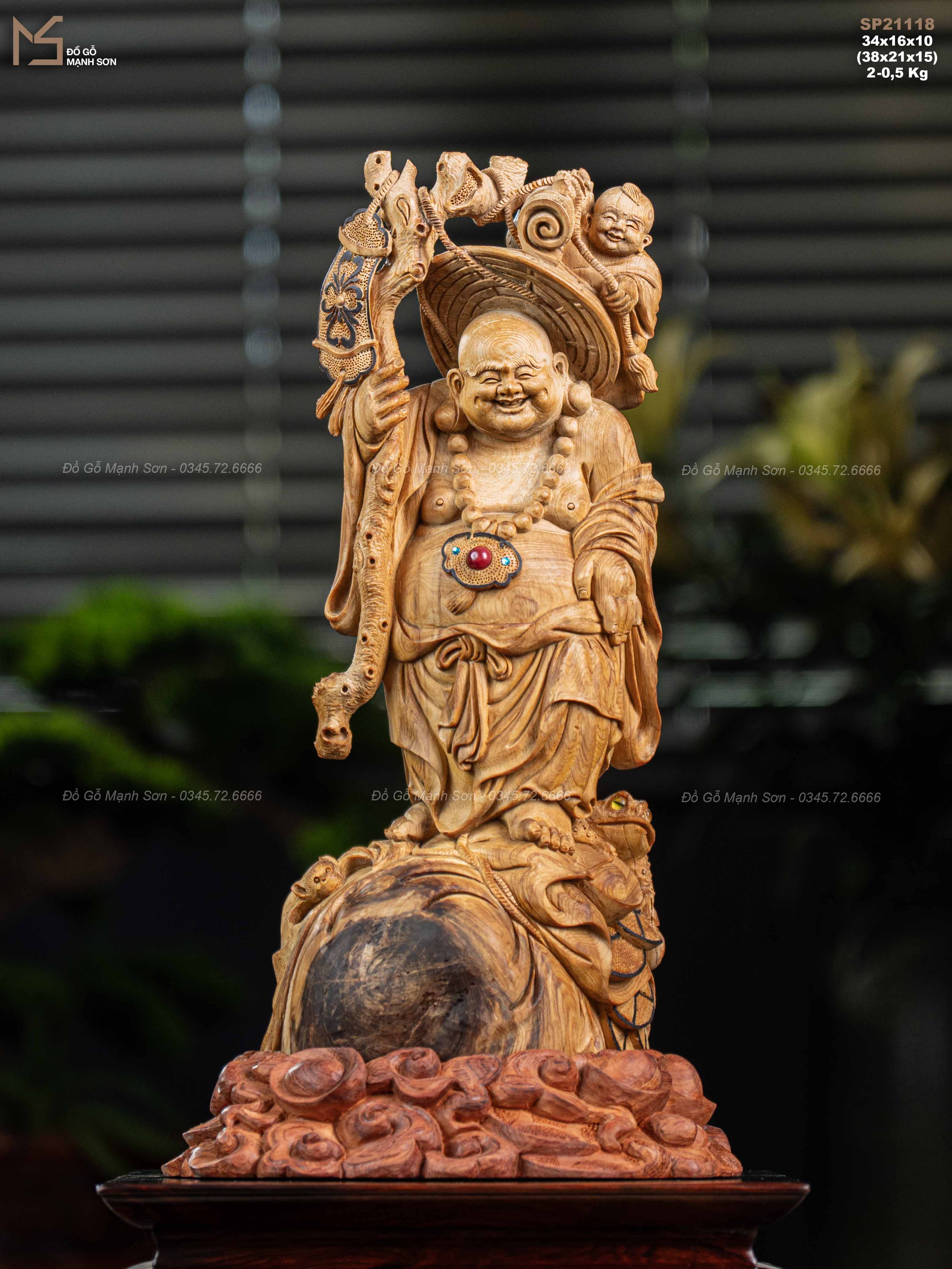 TƯỢNG DI LẶC - GỖ HOÀNG ĐÀN