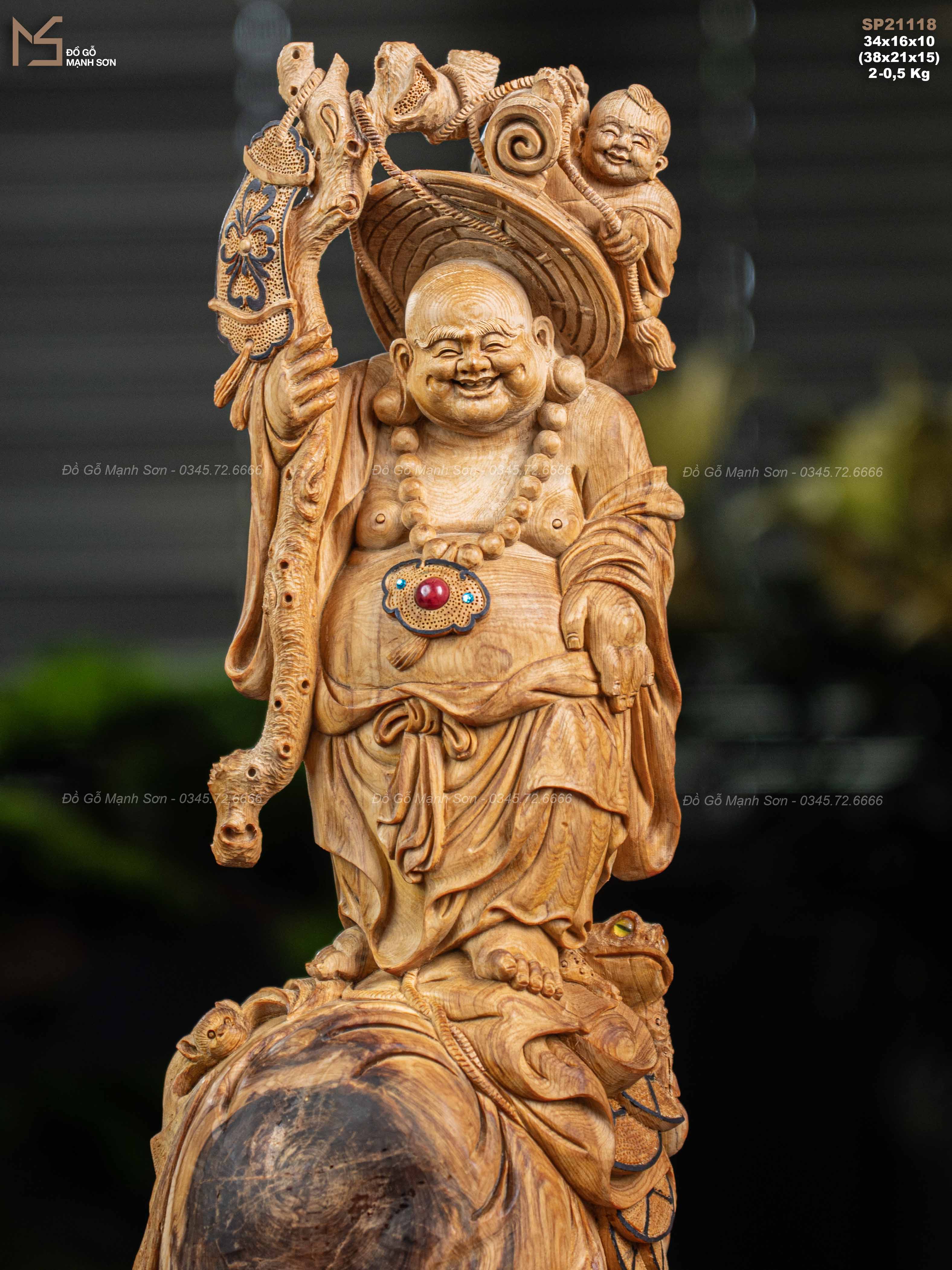 TƯỢNG DI LẶC - GỖ HOÀNG ĐÀN