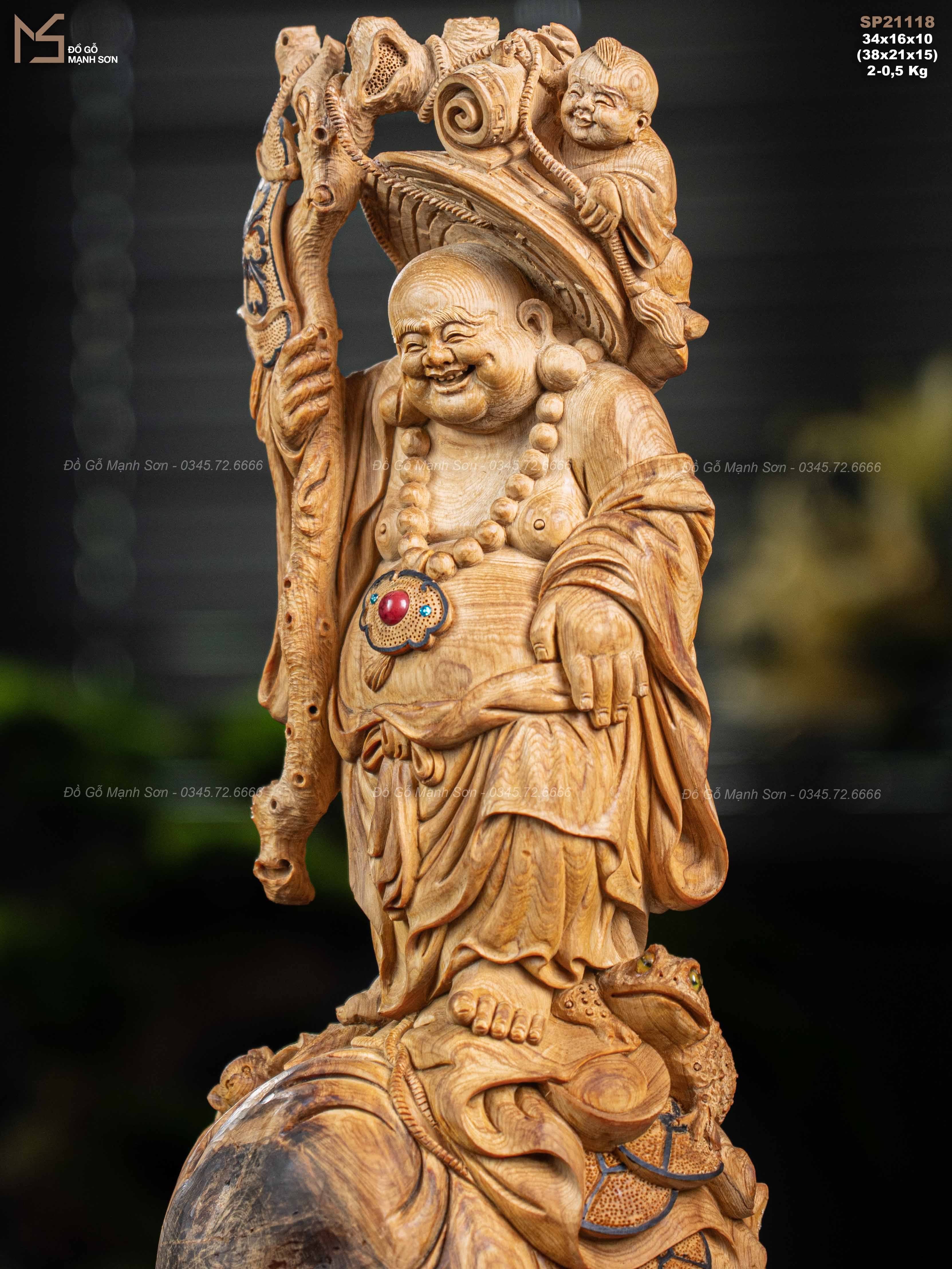TƯỢNG DI LẶC - GỖ HOÀNG ĐÀN