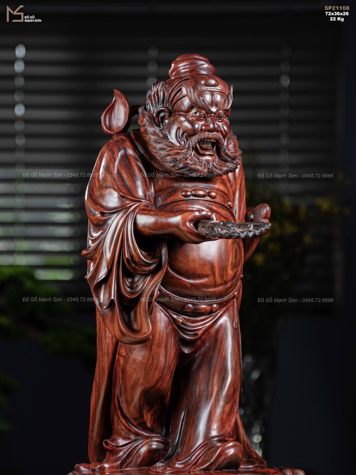 TƯỢNG ĐƯỜNG CHUNG QUỲ - GỖ TRẮC