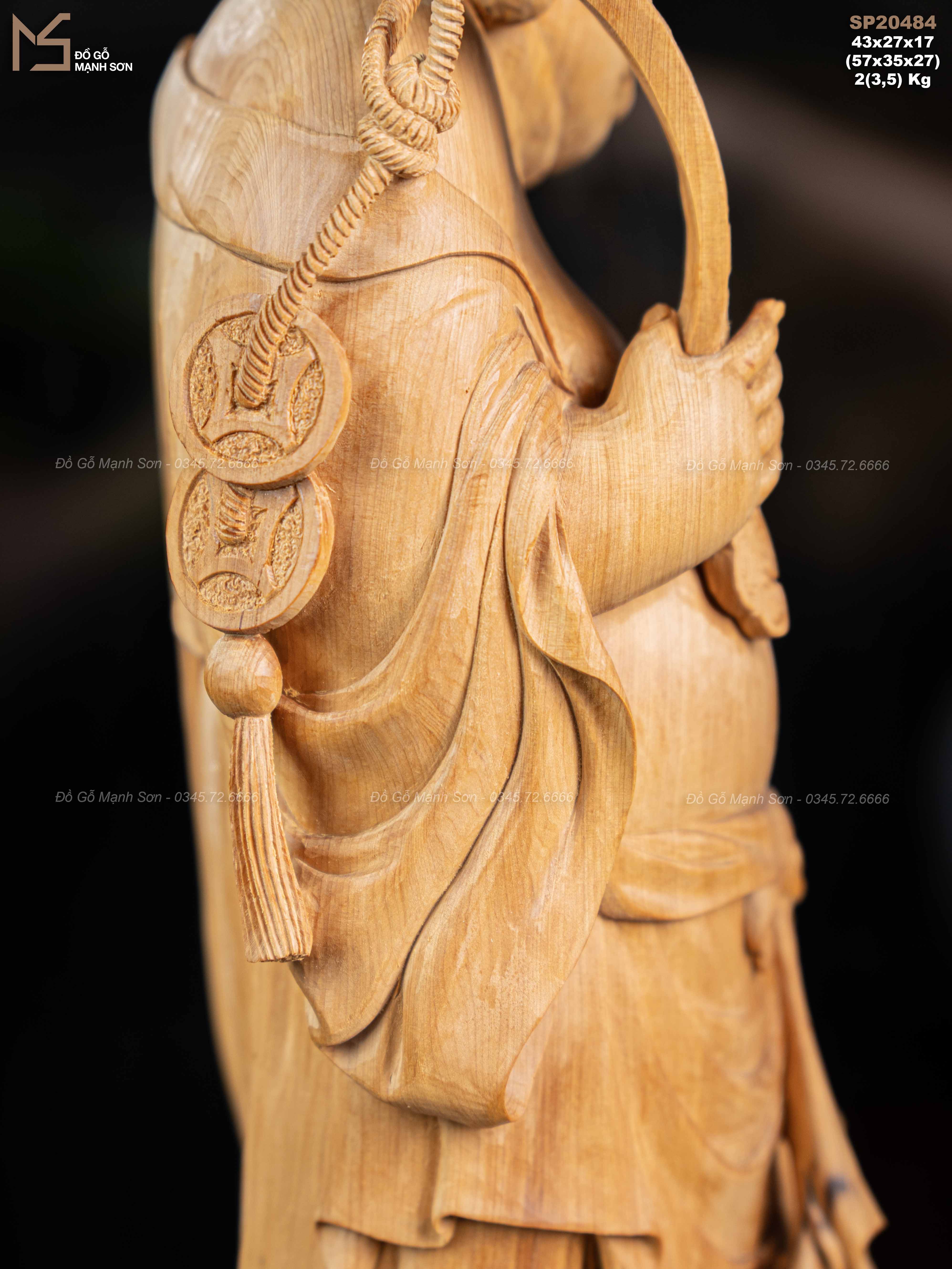 TƯỢNG DI LẶC - GỖ HOÀNG ĐÀN