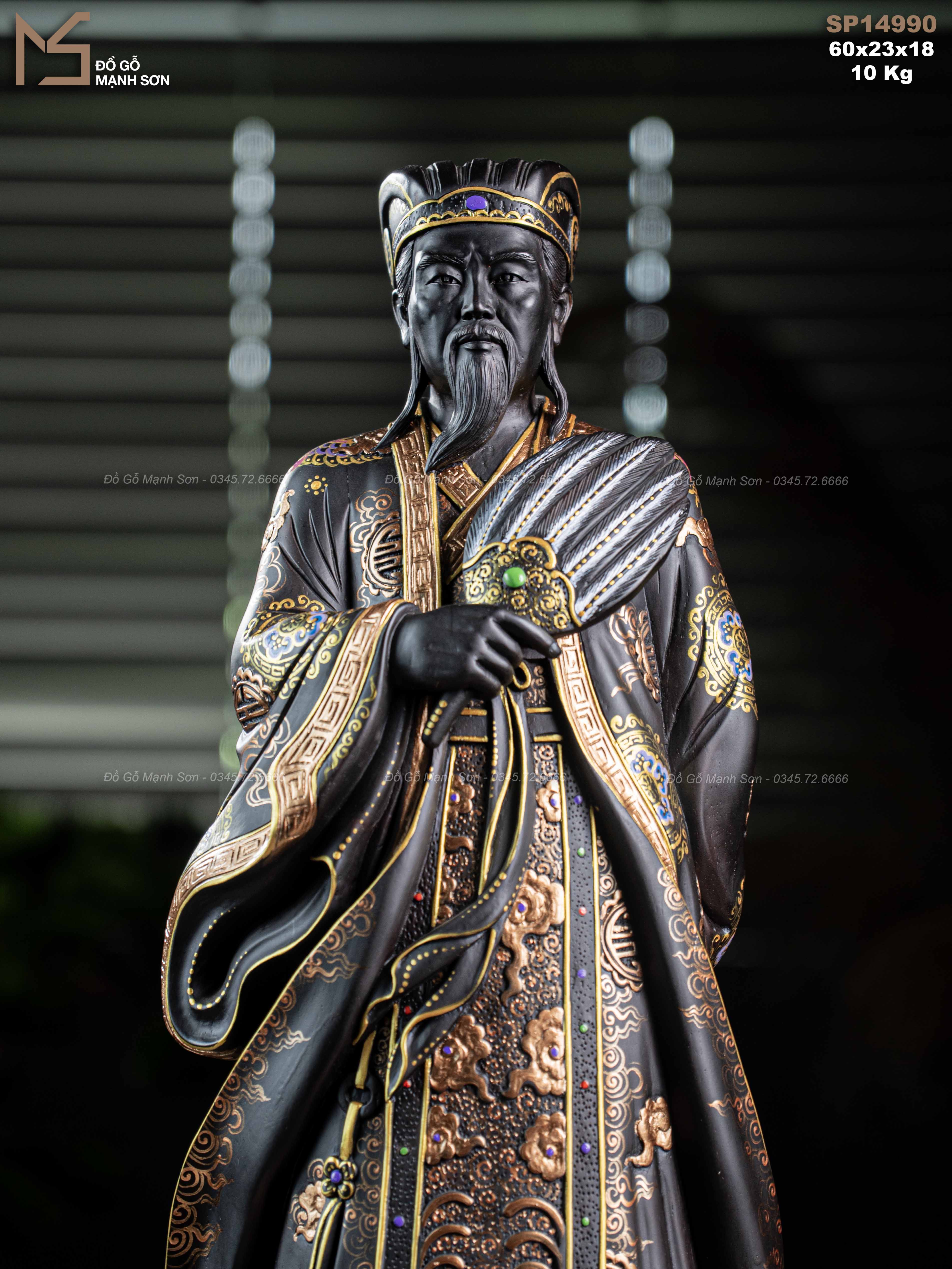 TƯỢNG KHỔNG MINH - GỖ TỬ ĐÀN
