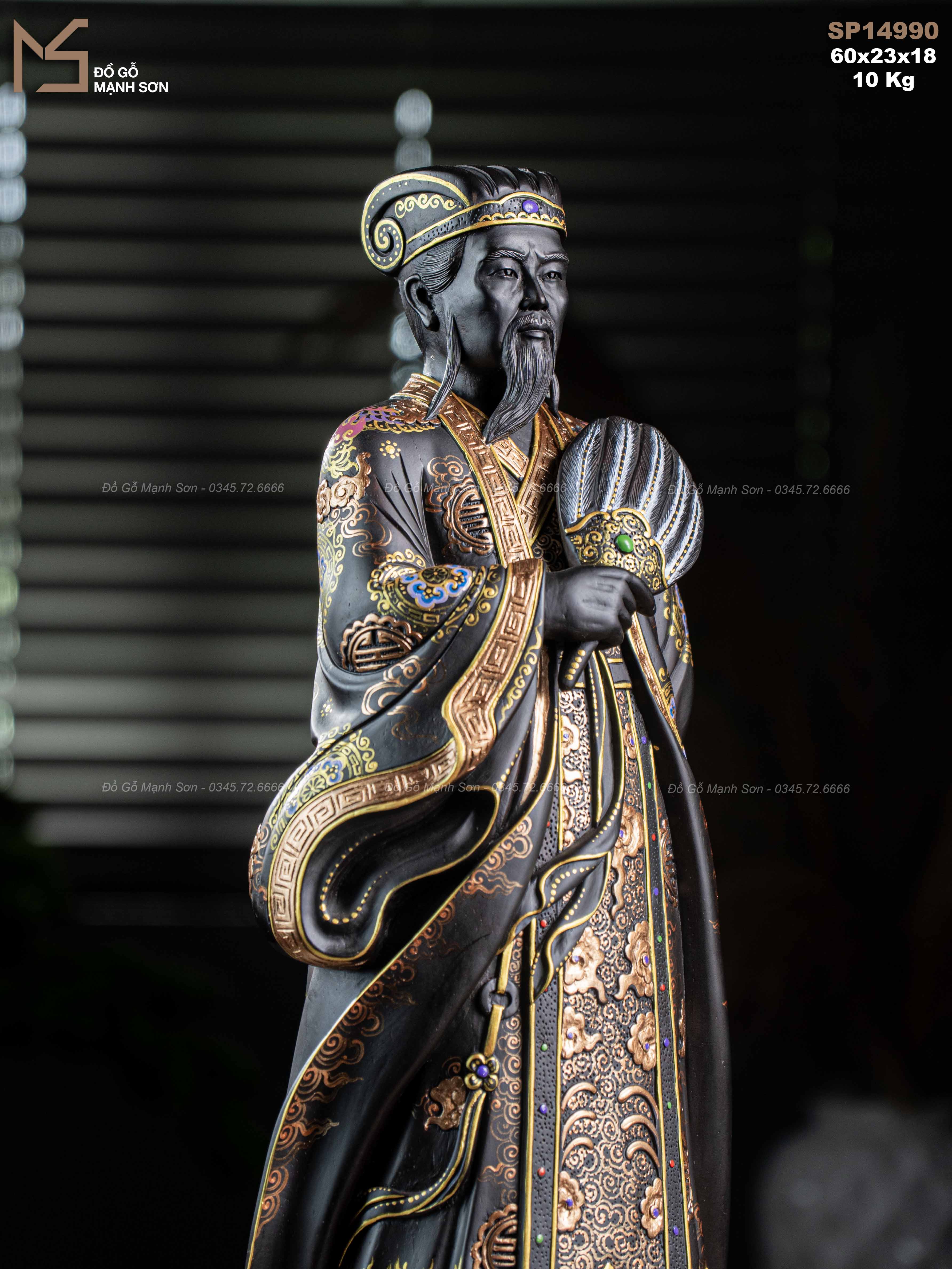 TƯỢNG KHỔNG MINH - GỖ TỬ ĐÀN