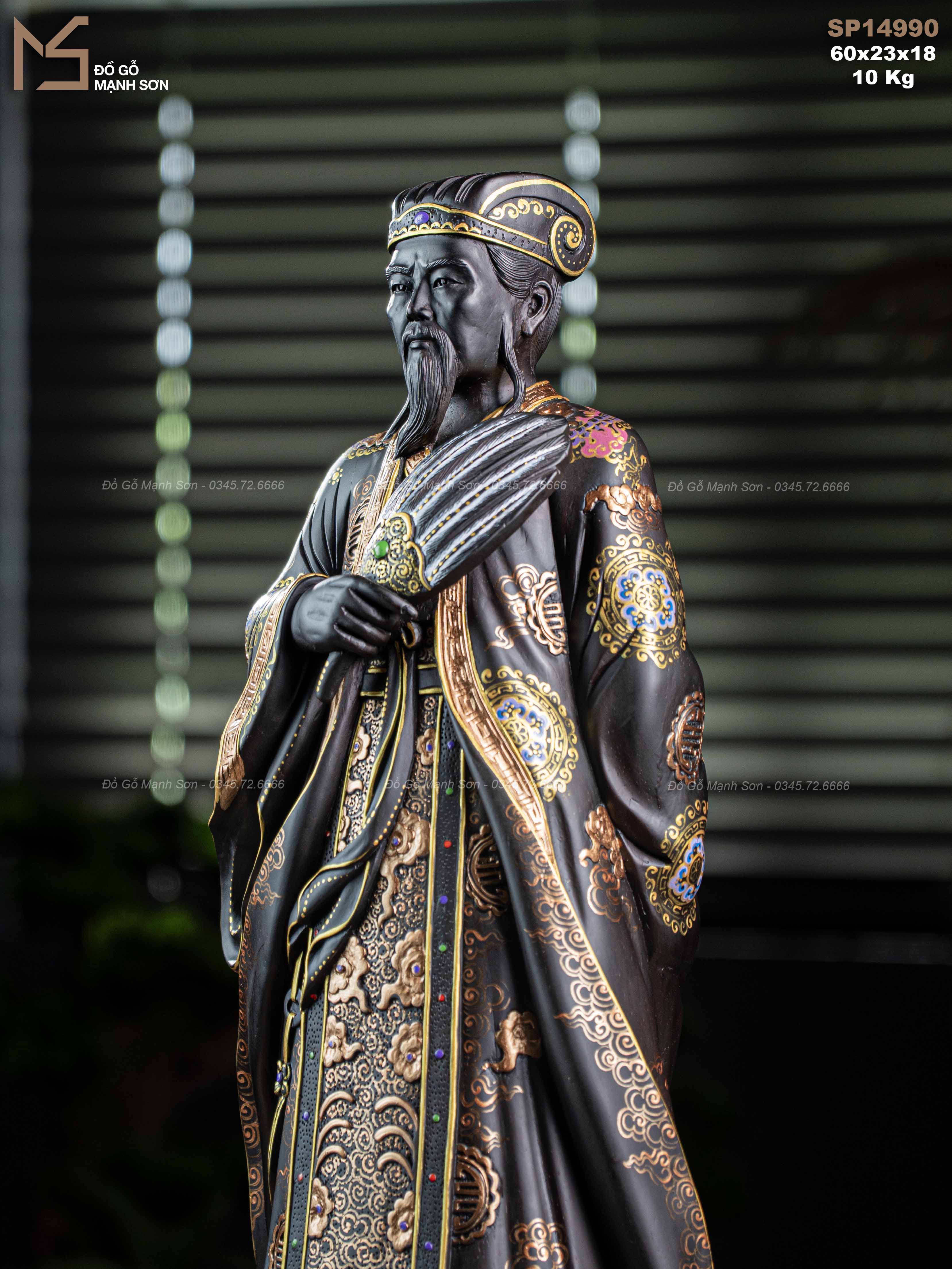 TƯỢNG KHỔNG MINH - GỖ TỬ ĐÀN