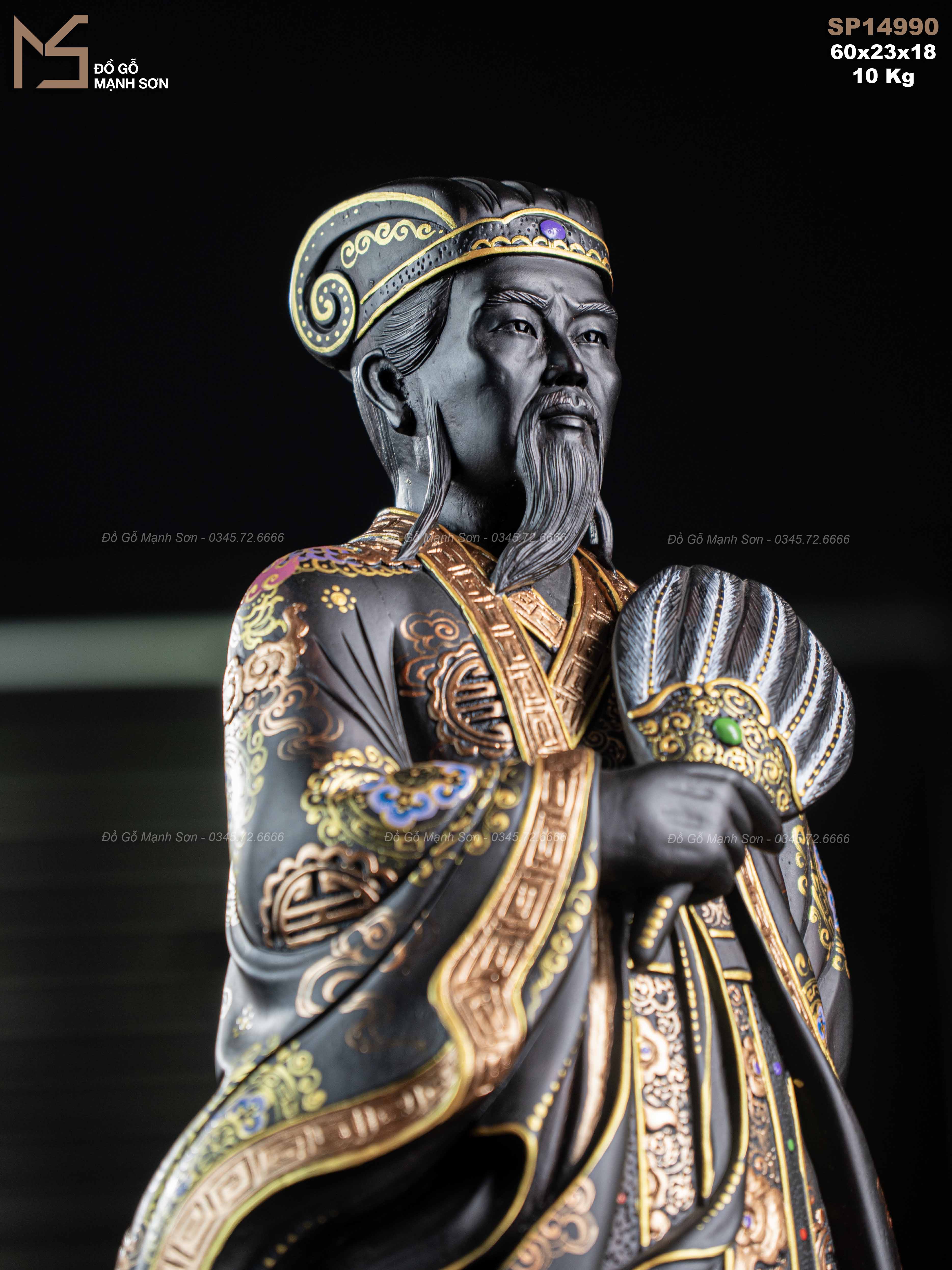 TƯỢNG KHỔNG MINH - GỖ TỬ ĐÀN