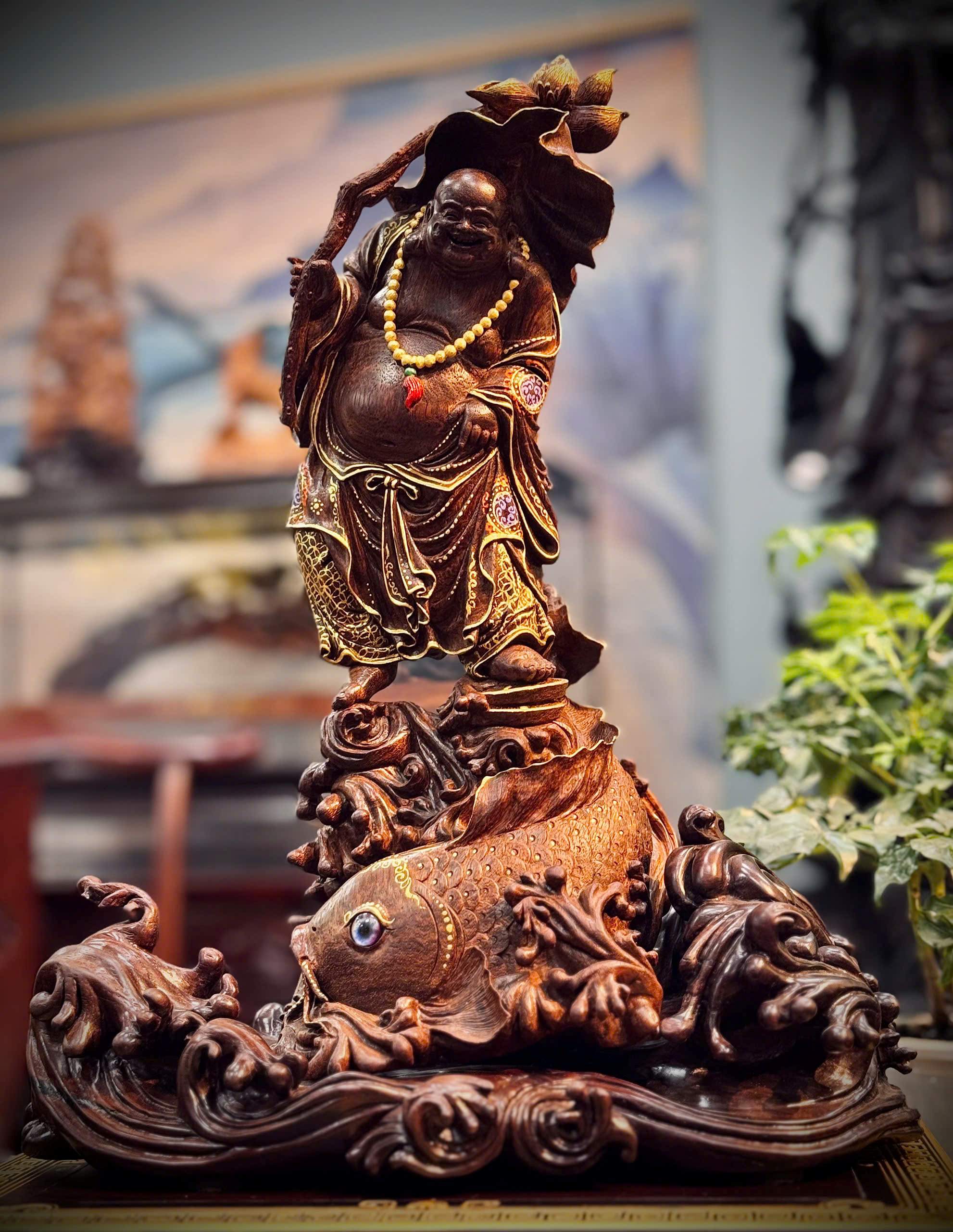 TƯỢNG DI LẶC GỖ SƯA