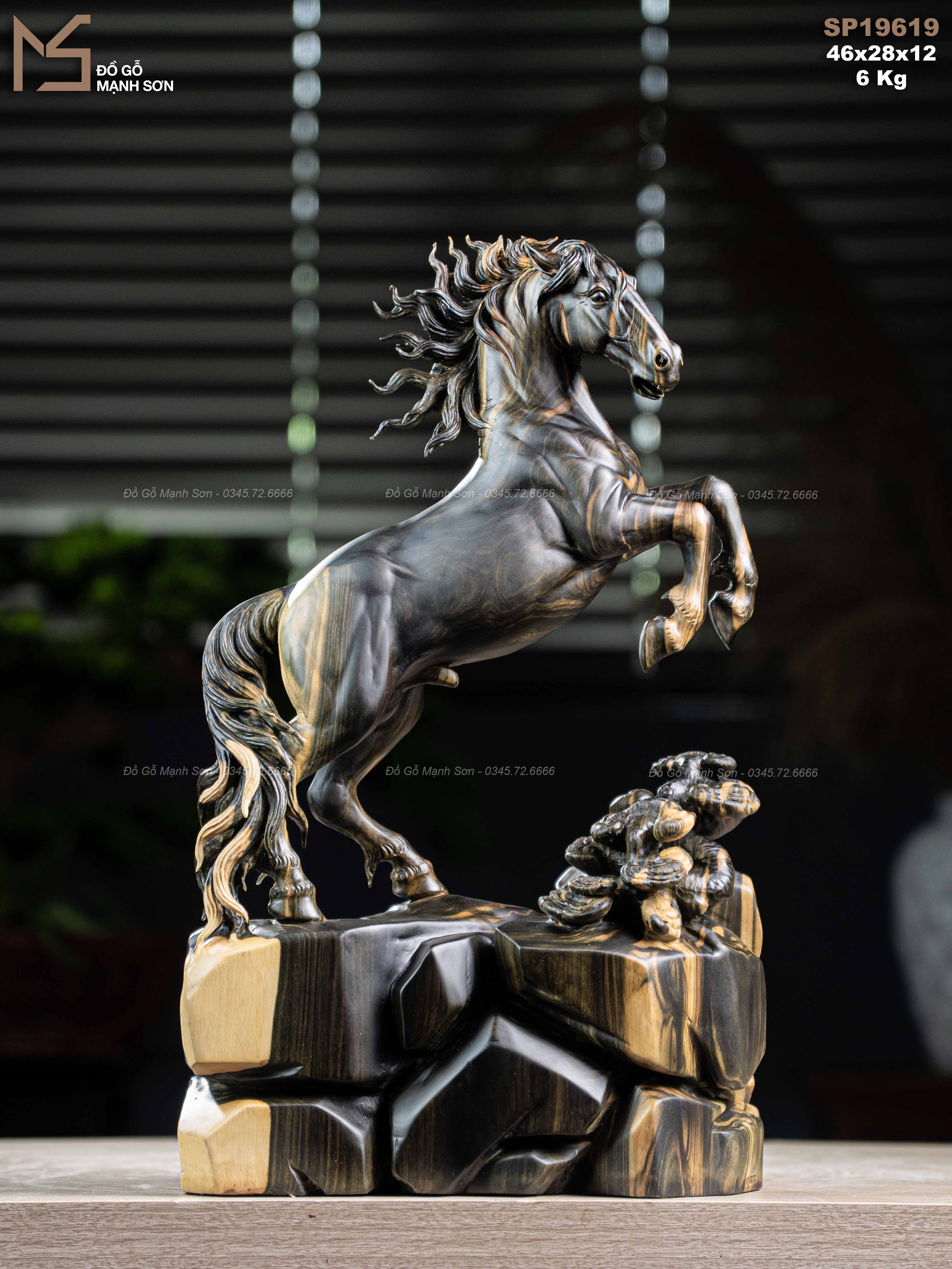 Tượng nhất mã mun mã 19619
