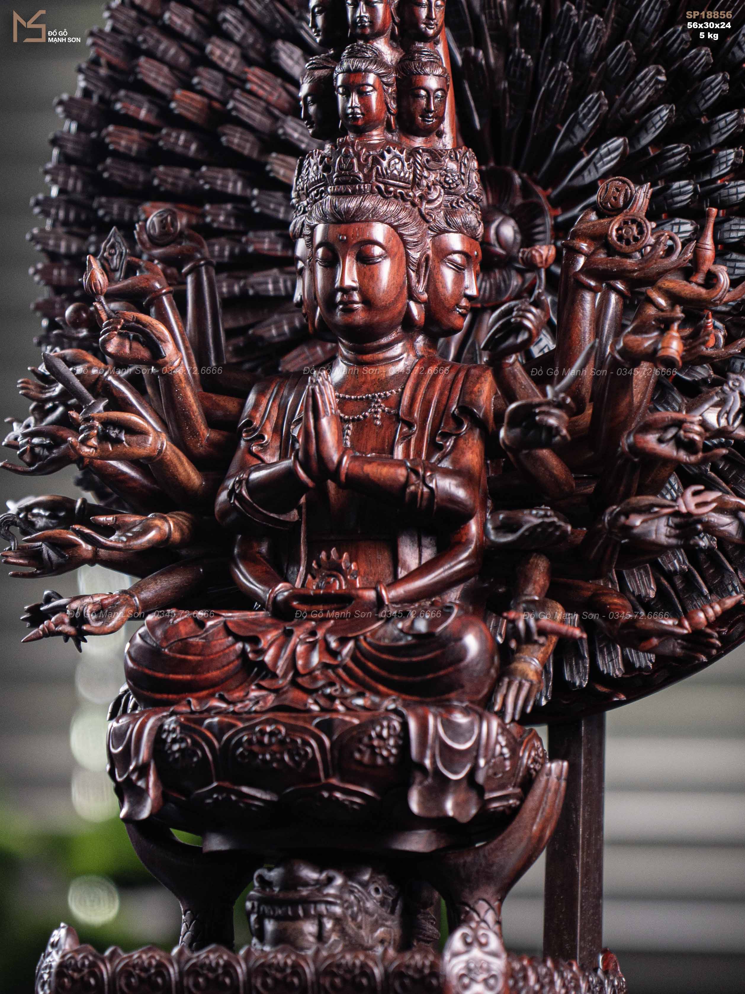 TƯỢNG GỖ PHẬT THIÊN THỦ THIÊN NHÃN - GỖ TRẮC