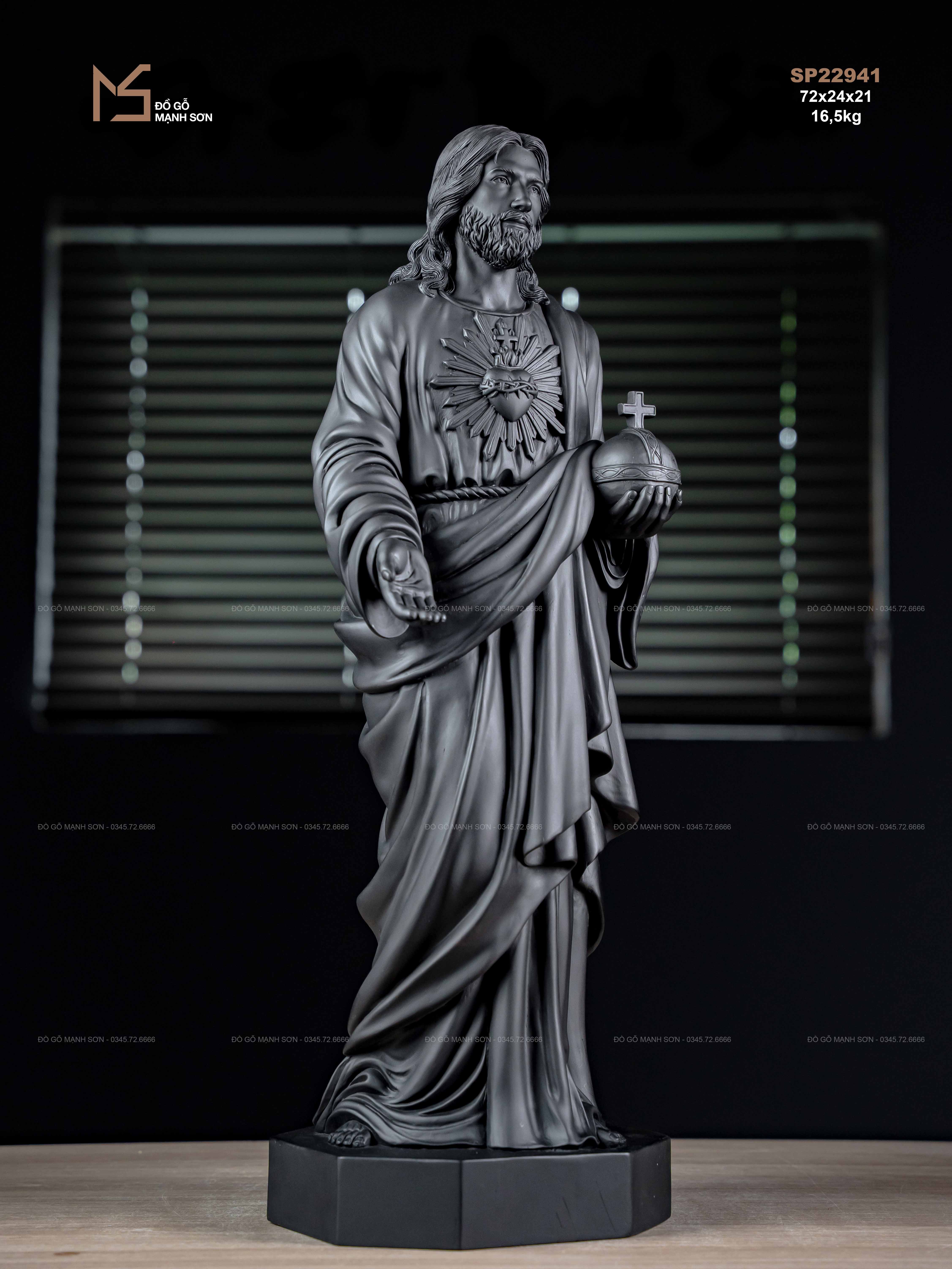TƯỢNG CHÚA JESUS - GỖ MUN SỪNG KHÁNH HOÀ