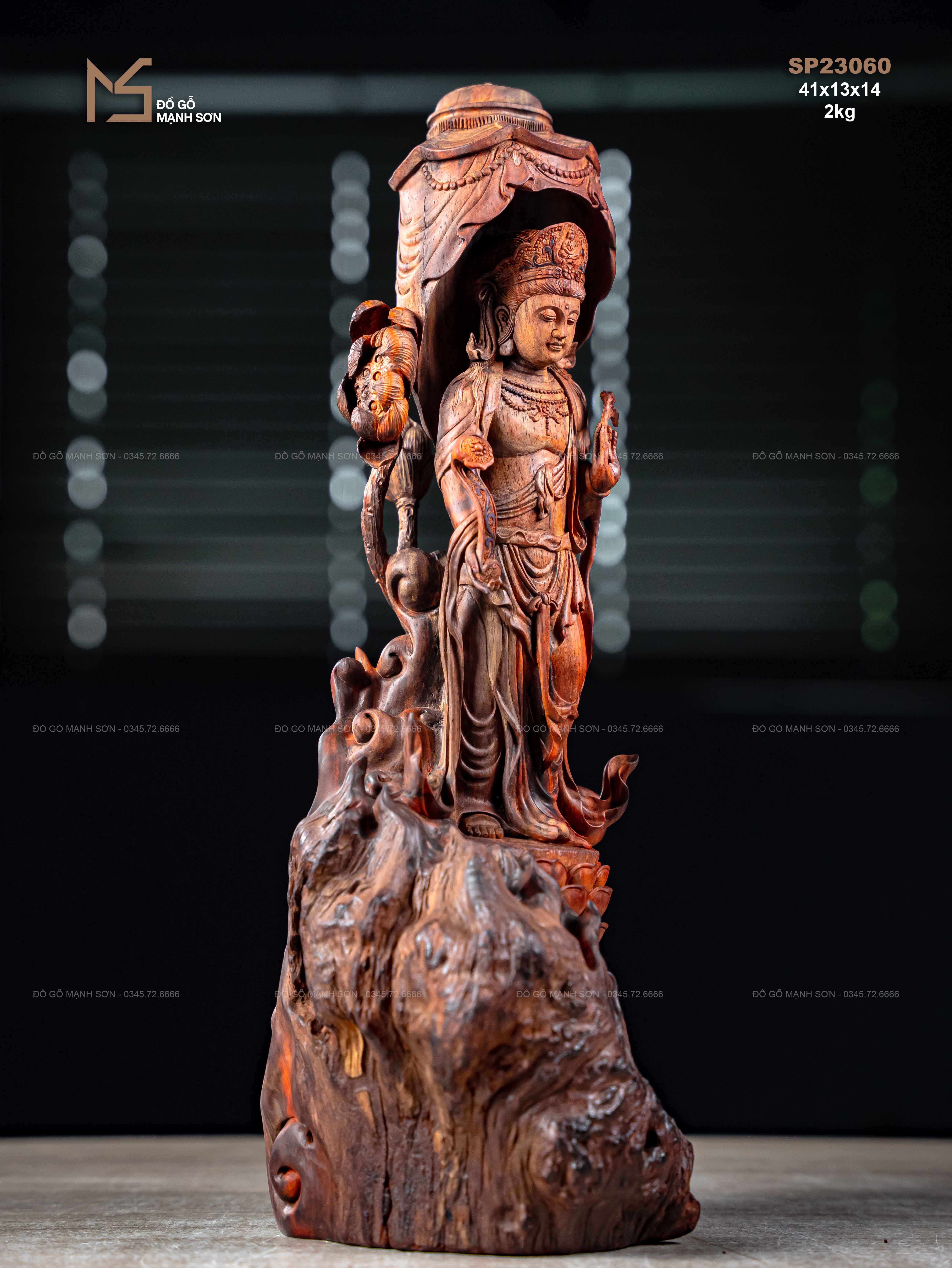 TƯỢNG PHẬT QUAN ÂM - GỖ TRẮC