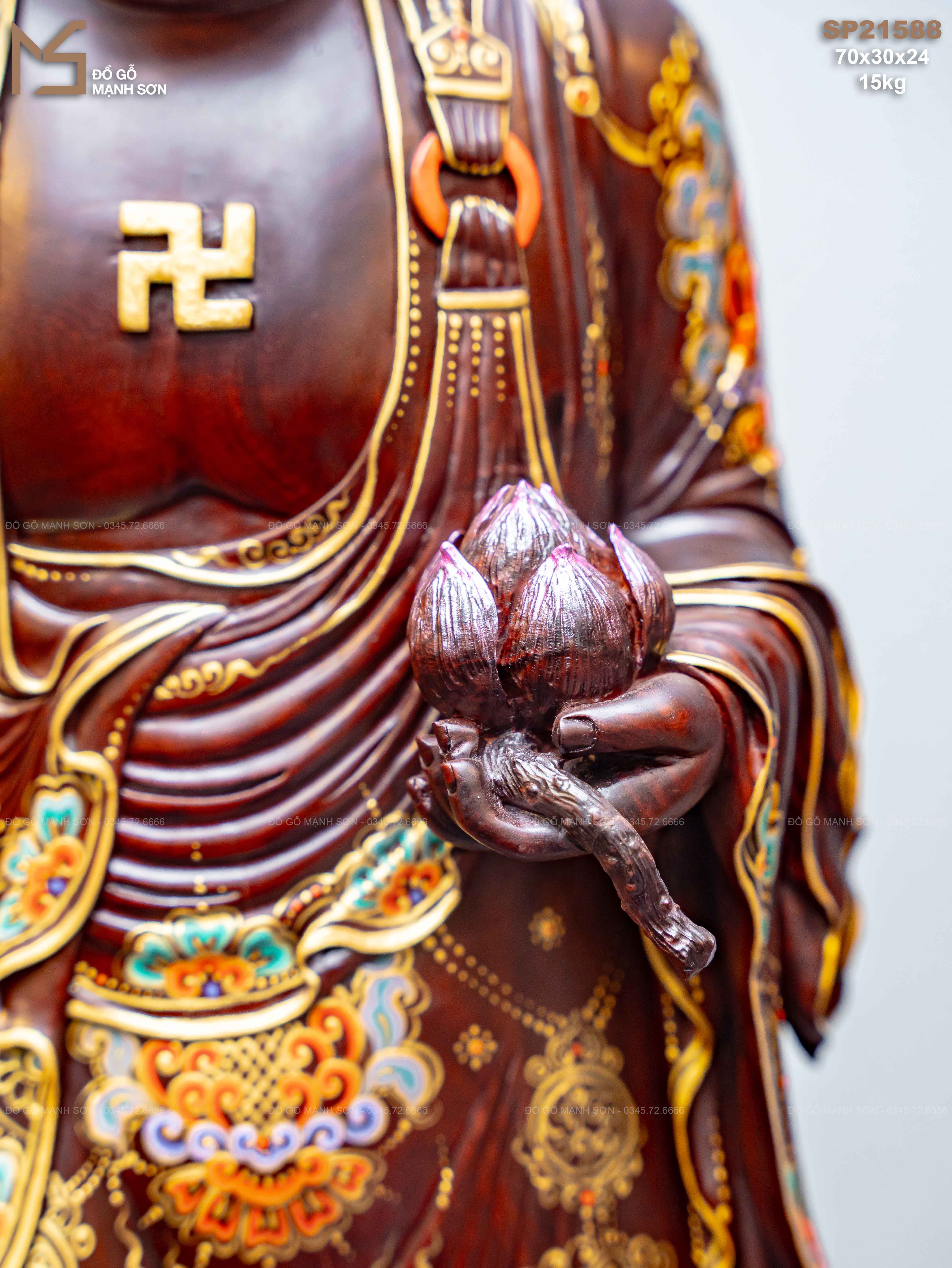 TƯỢNG PHẬT A DI ĐÀ GỖ TRẮC