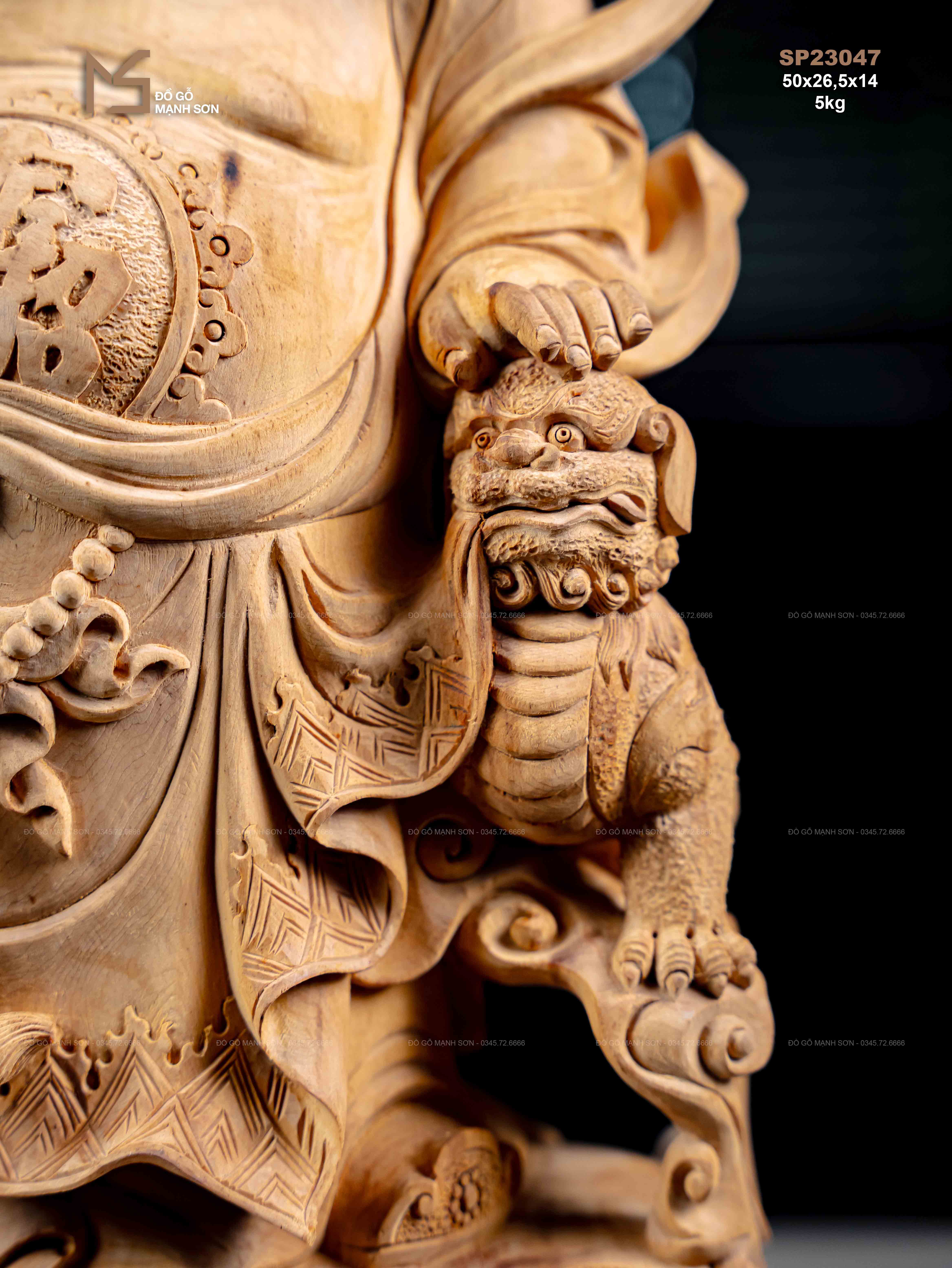 TƯỢNG THẦN TÀI - GỖ HOÀNG ĐÀN
