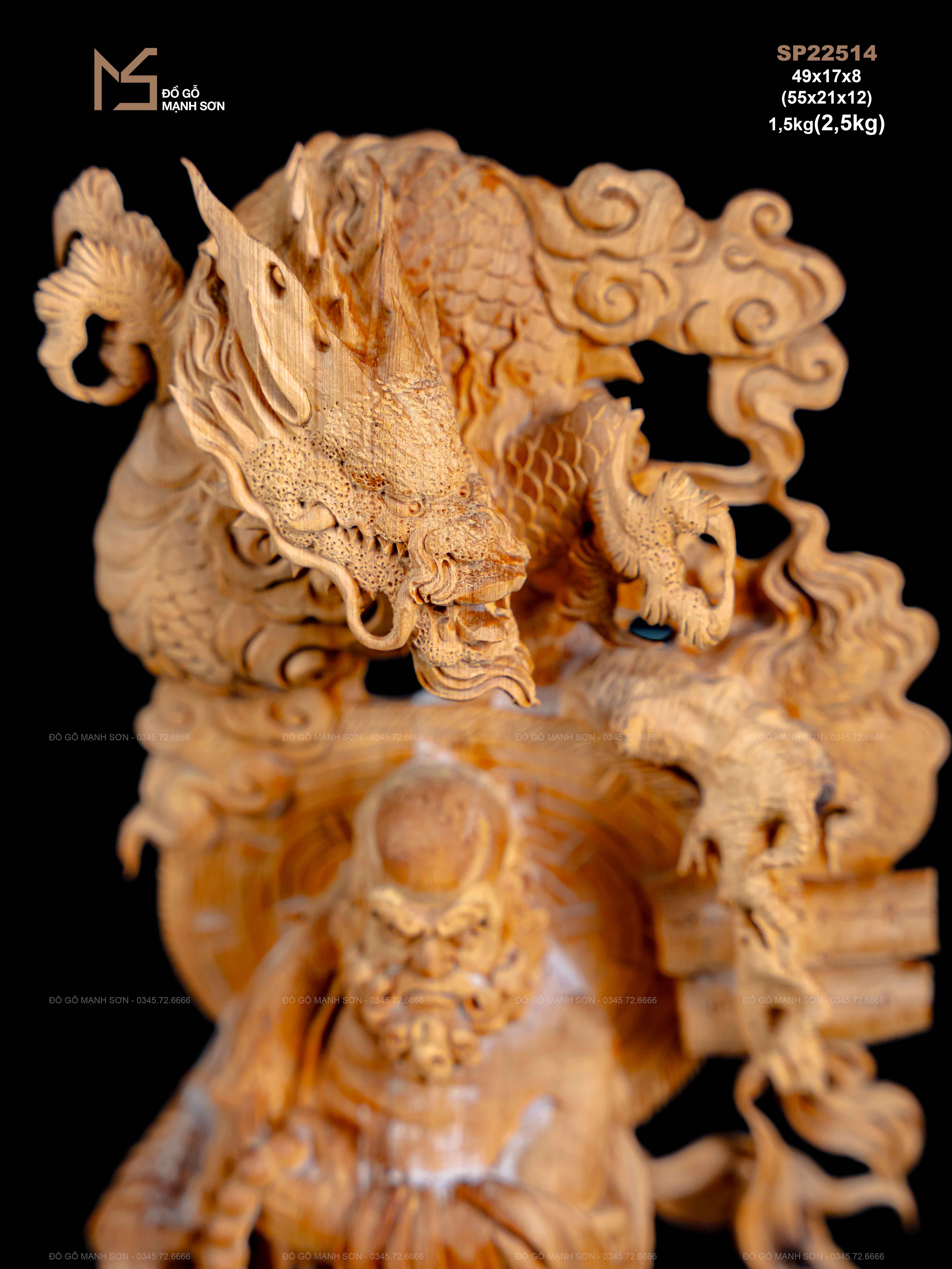 TƯỢNG ĐẠT MA SƯ TỔ - GỖ HOÀNG ĐÀN