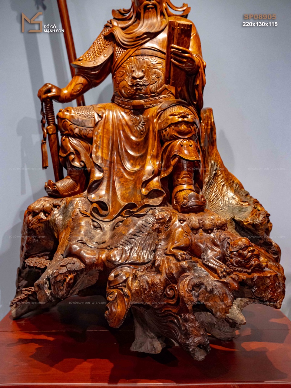 TƯỢNG QUAN CÔNG - GỖ CẨM VIỆT
