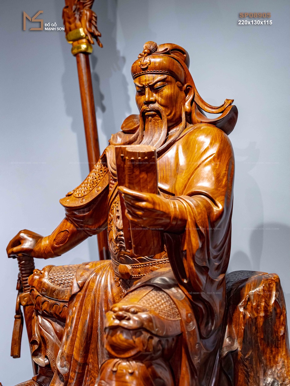 TƯỢNG QUAN CÔNG - GỖ CẨM VIỆT