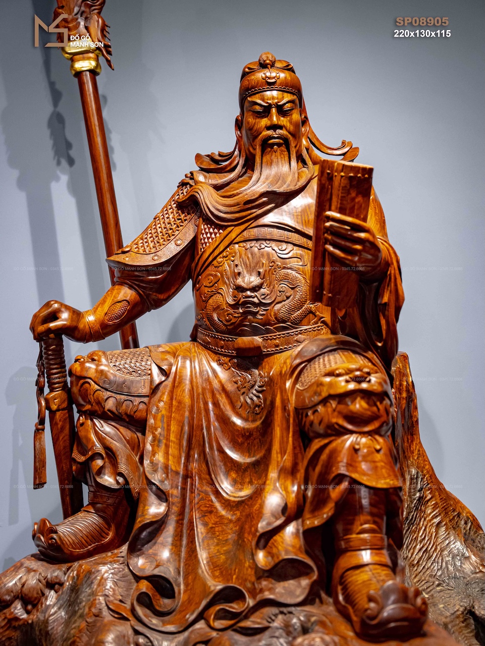 TƯỢNG QUAN CÔNG - GỖ CẨM VIỆT