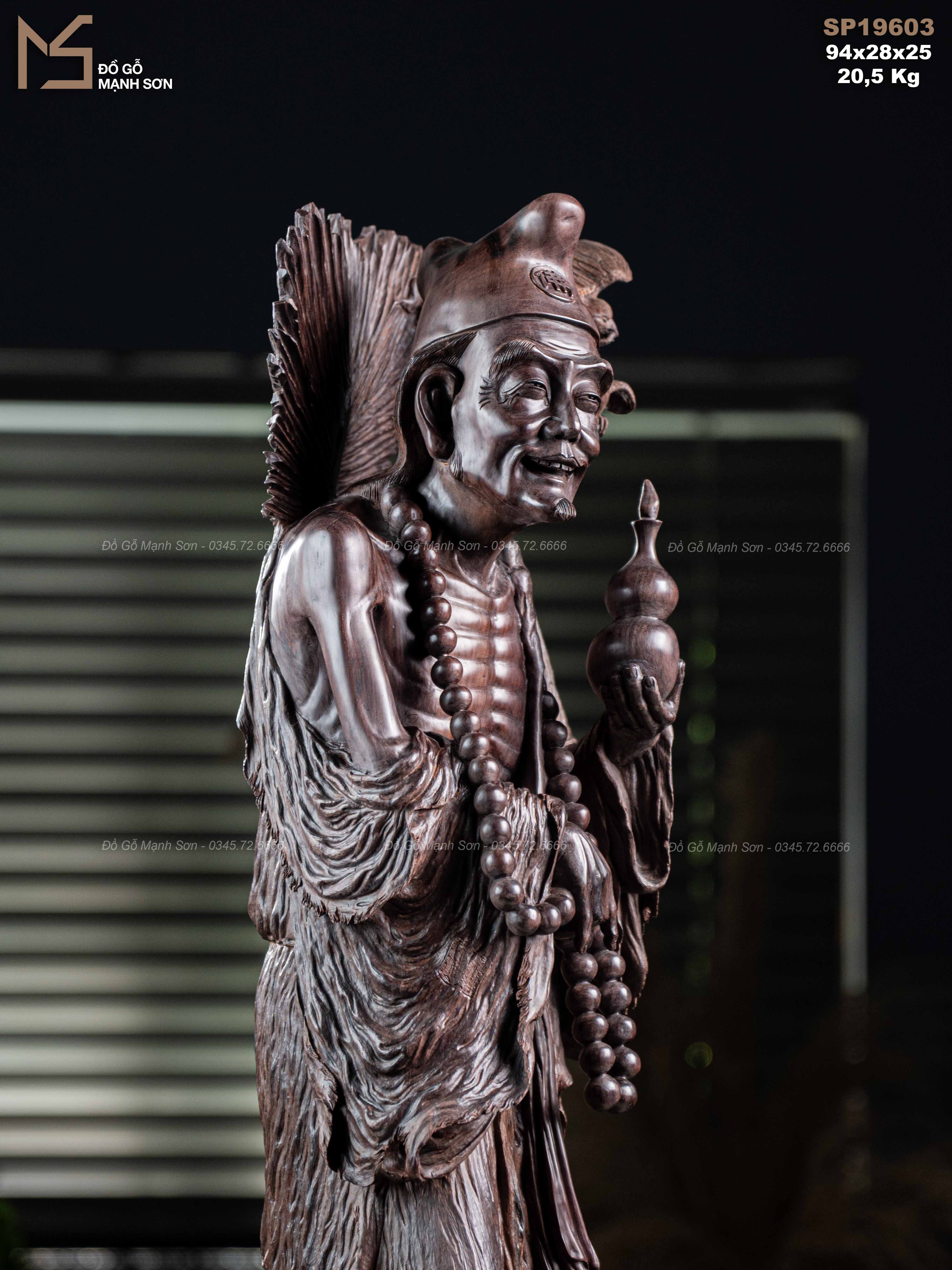 Tượng Tế Công gỗ trắc mã 19603