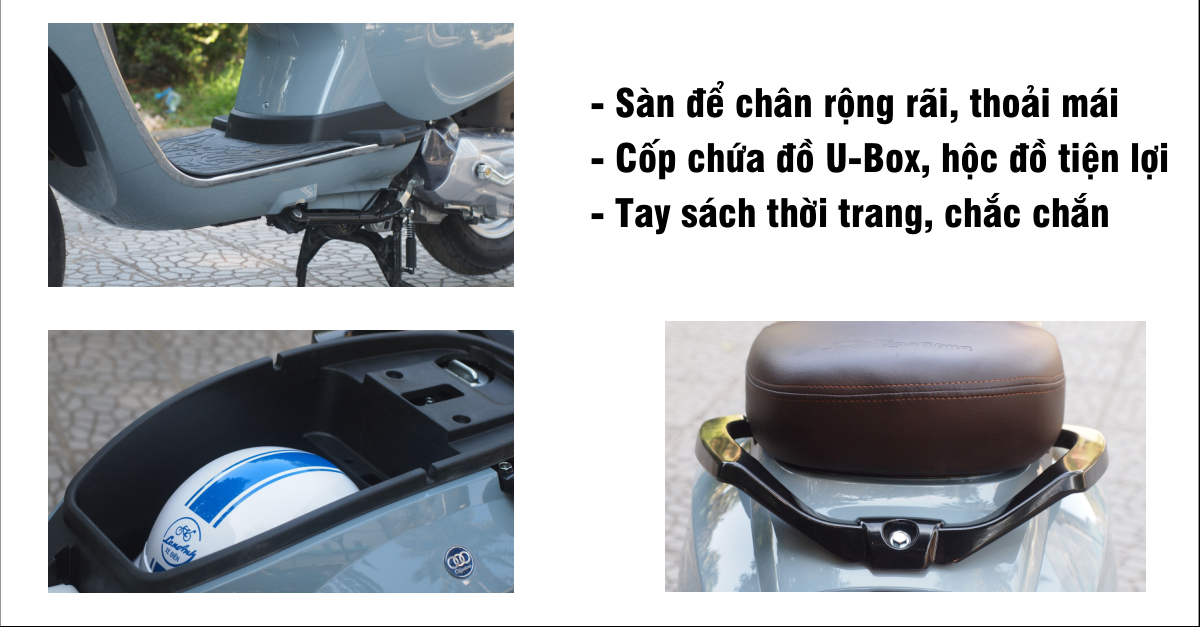 CẬN CẢNH CỐP CHỨA ĐỒ CỦA CÁC MẪU XE 50CC THỊNH HÀNH