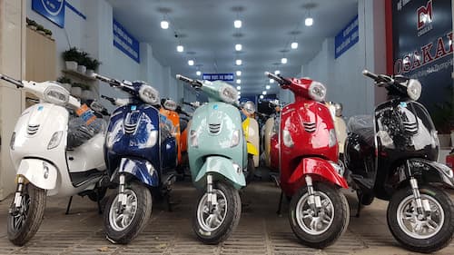 Trả góp xe máy điện Vespa với lãi suất 0% tại Xe điện Lan Anh