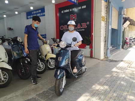 xe Vespa 50cc- Xe điện Lan Anh