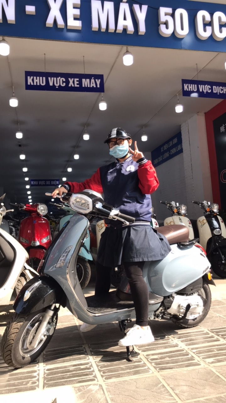 Xe Vespa Nioshima xanh dương