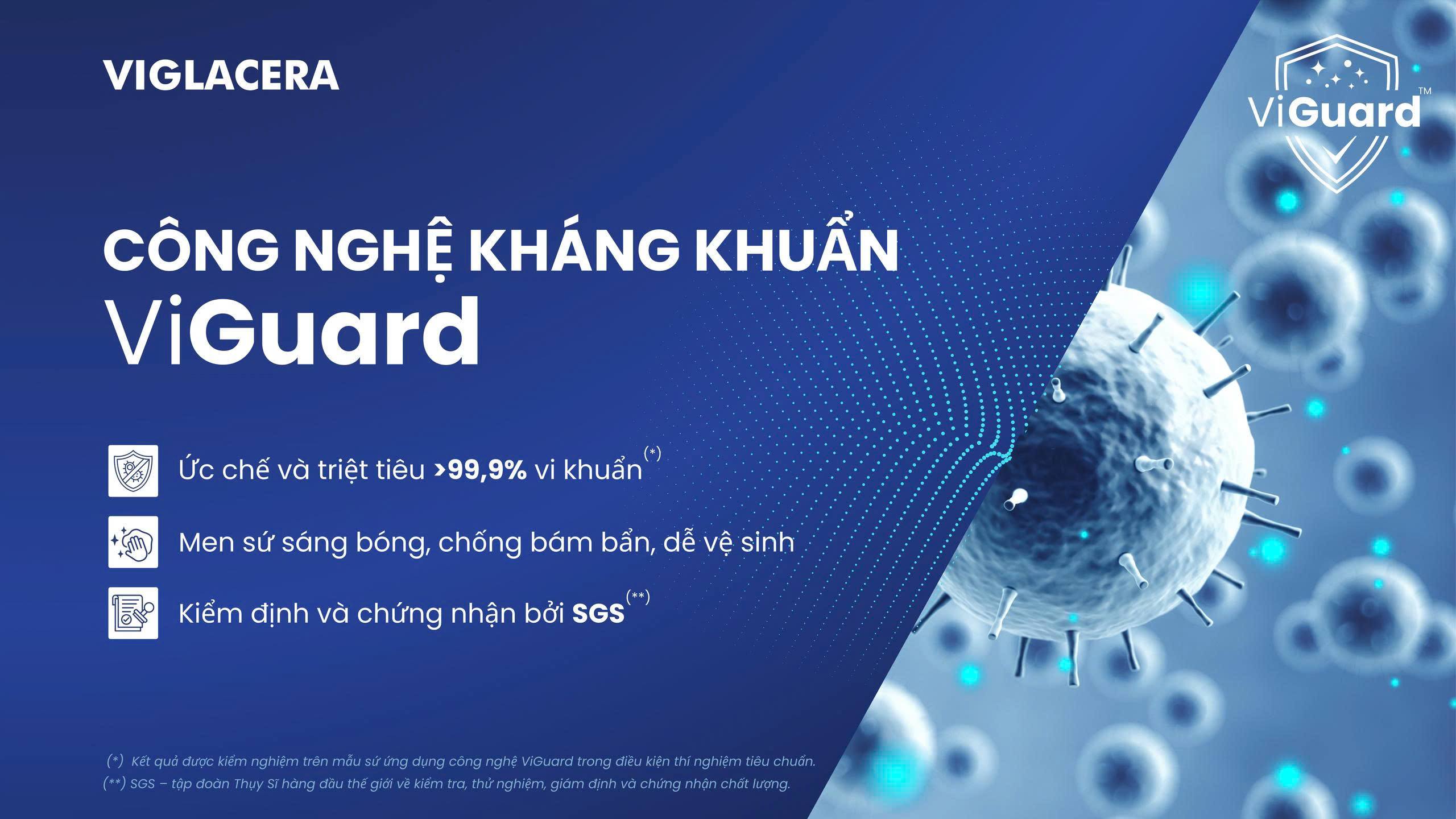 Viglacera giới thiệu các sản phẩm sứ vệ sinh ứng dụng công nghệ kháng khuẩn ViGuard™ >99.9%, đánh dấu bước phát triển mới trong hành trình kiến tạo không gian sống bền vững