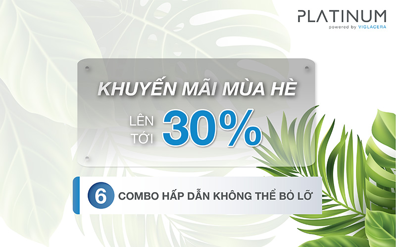 TOP 6 COMBO ĐÁNG MUA NHẤT TRONG CHƯƠNG TRÌNH KHUYẾN MẠI MÙA HÈ VIGLACERA PLATINUM