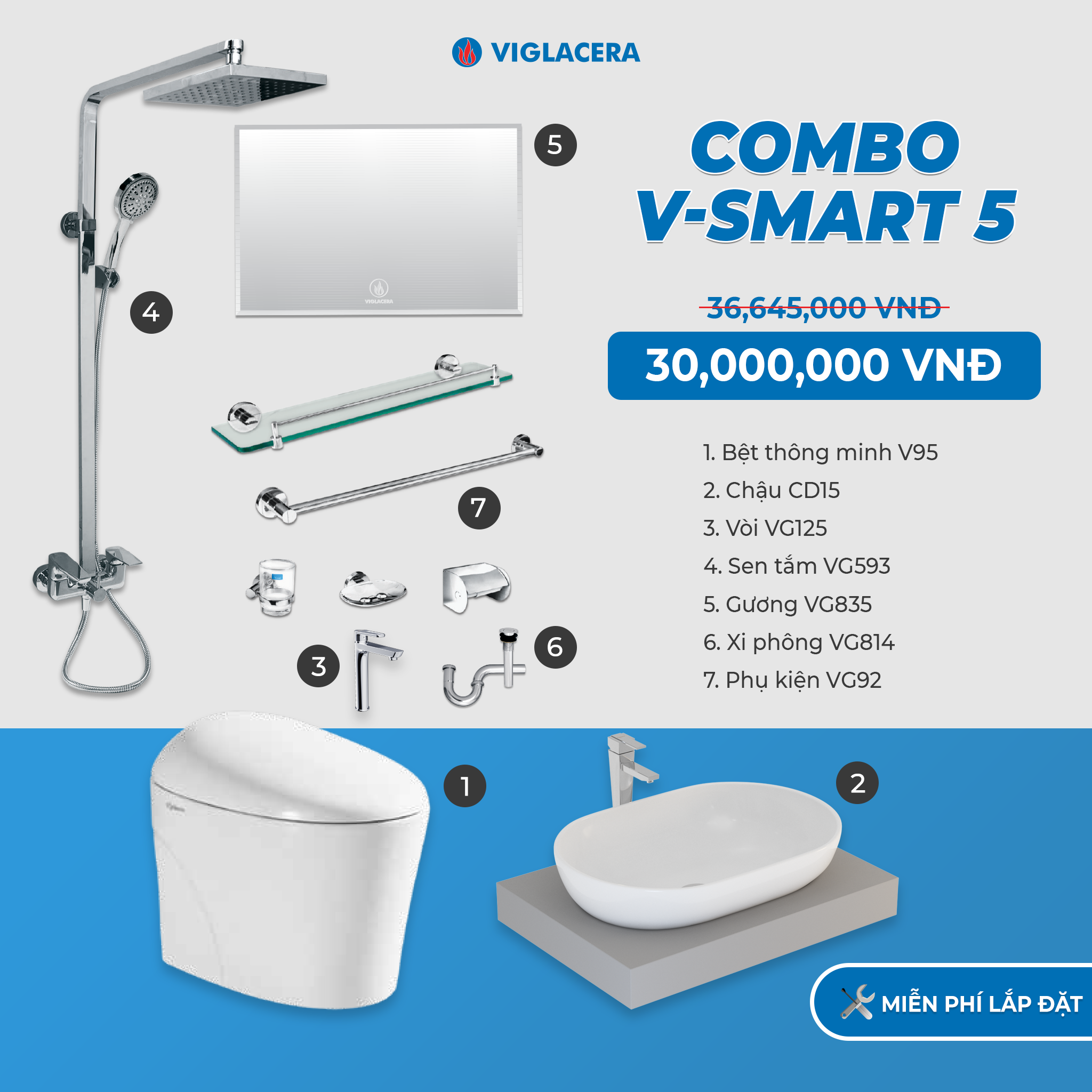V-SMART đã công bố sản phẩm nhà tắm thông minh với các tính năng đa dạng, tiện lợi và thân thiện với môi trường. Các thiết bị này đi kèm với khả năng kết nối Wi-Fi và bảo mật tối đa cho người dùng.
