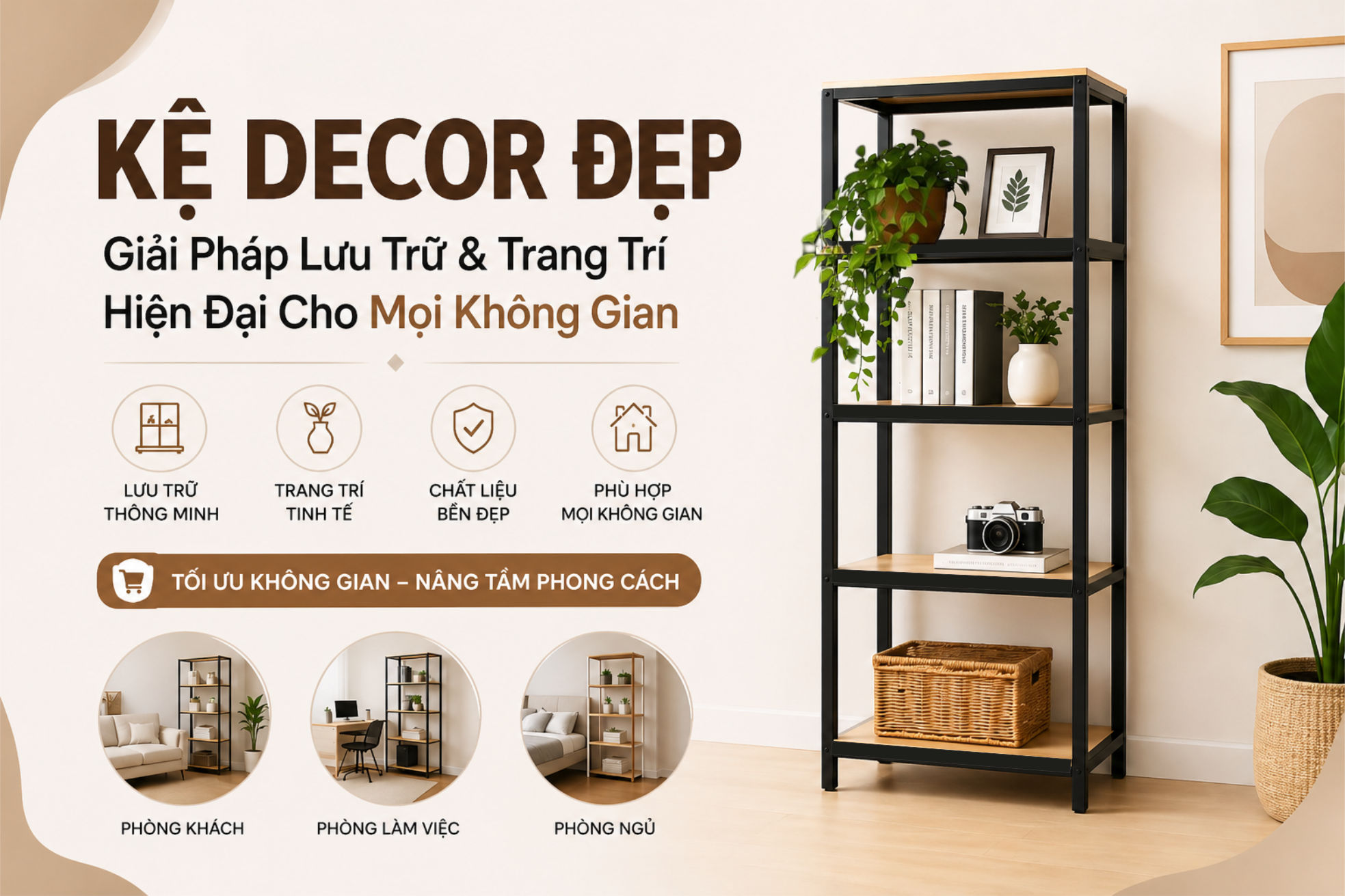 Kệ Decor Đẹp – Giải Pháp Lưu Trữ & Trang Trí Hiện Đại Cho Mọi Không Gian