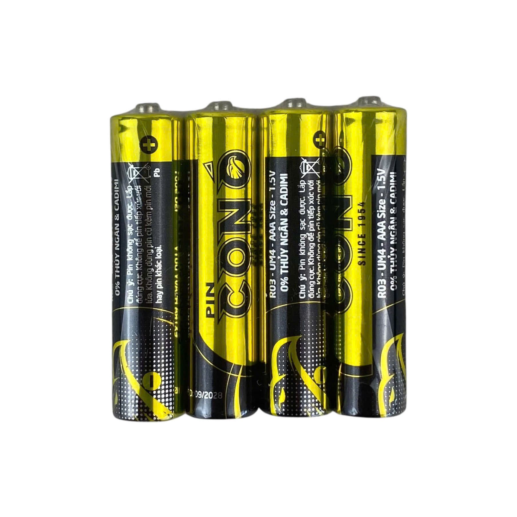 Pin Pinaco R03-UM4 AAA con ó, pin kiềm, pin con ó, văn phòng phẩm