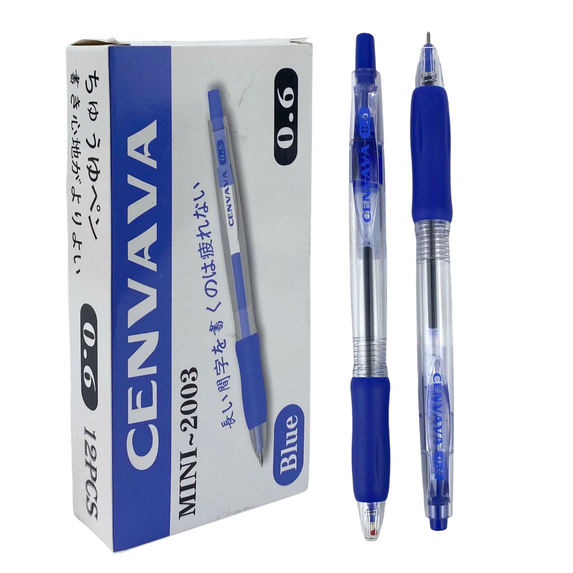 Bút bi Cenvava mini-2003 xanh, bút nguyên tử, bút bích, văn phòng phẩm