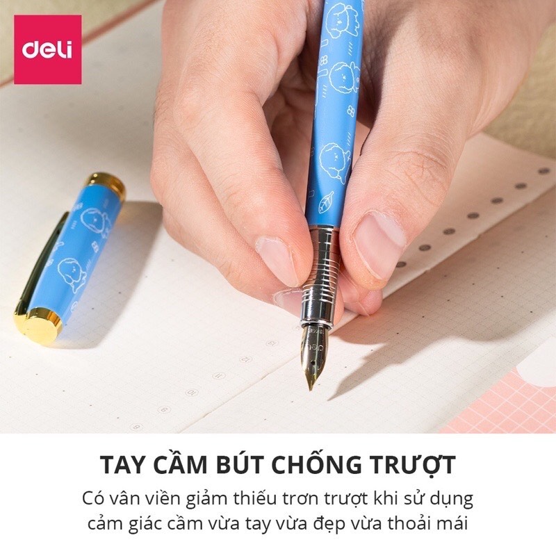 Bút máy Deli Q893, bút bơm mực, bút mực, viết lá tre, văn phòng phẩm Bút Máy Deli Q893, Bút Bơm Mực, Bút Mực, Viết Lá Tre, Văn Phòng Phẩm