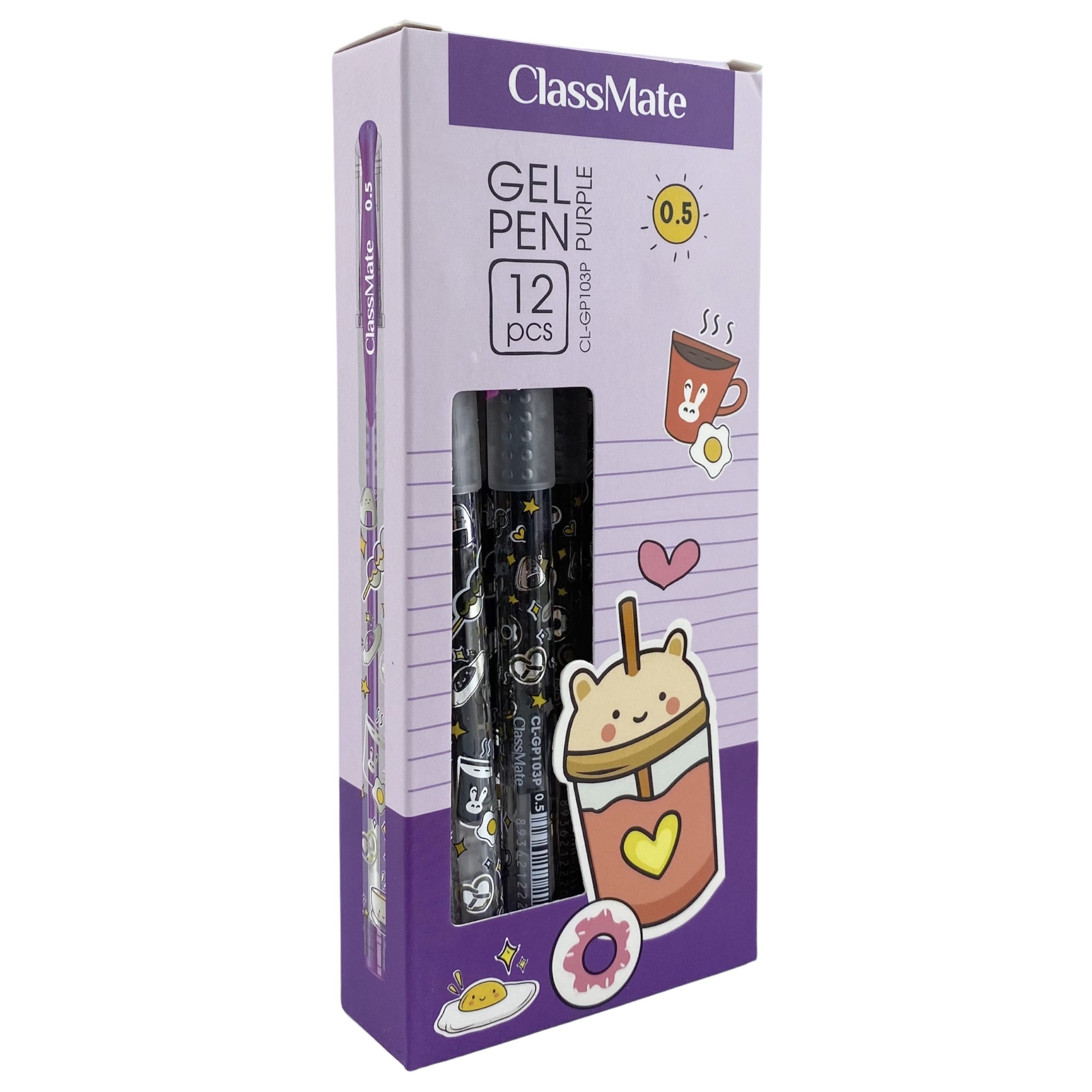 Bút gel ClassMate CL-GP103P tím, bút bi nước, viết mực nước, văn phòng phẩm