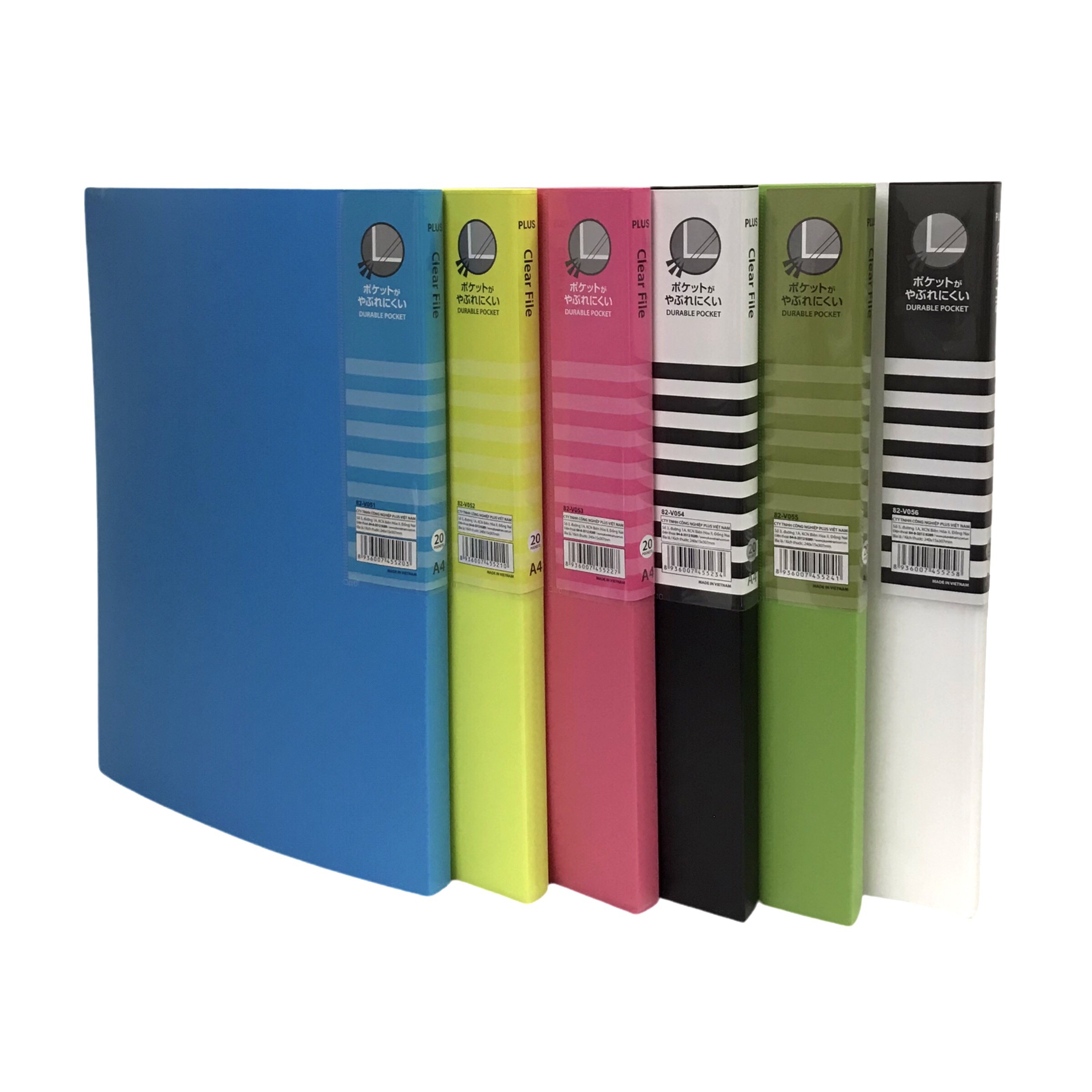 Bìa 20 lá nhựa Plus, file lá đựng hồ sơ, văn phòng phẩm