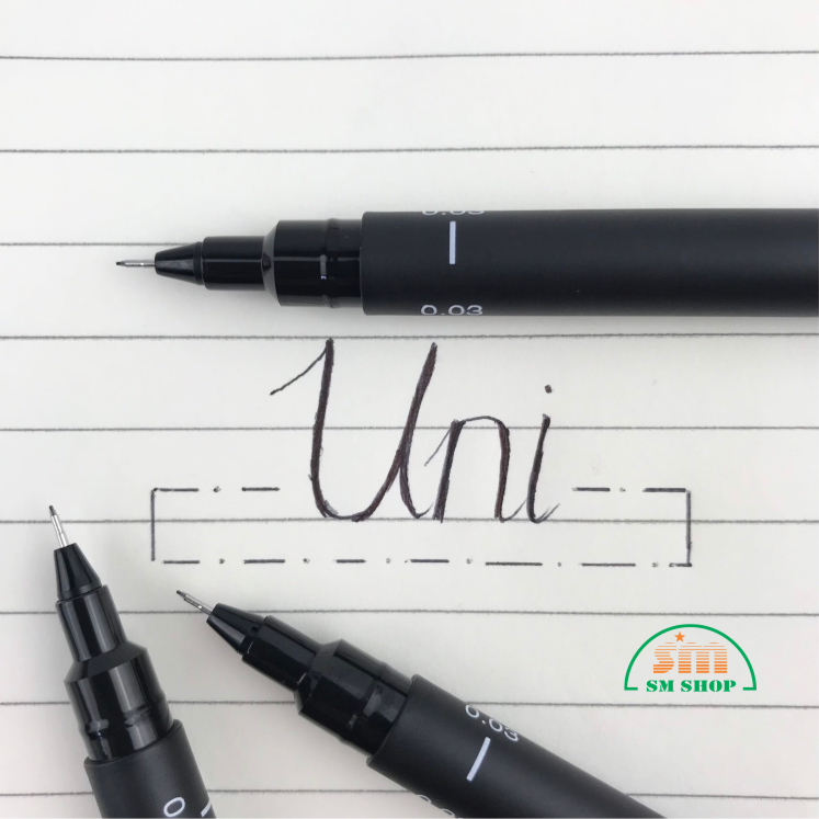 Bút vẽ kỹ thuật Uni PIN 003-200, viết kim vẽ kỹ thuật, văn phòng phẩm